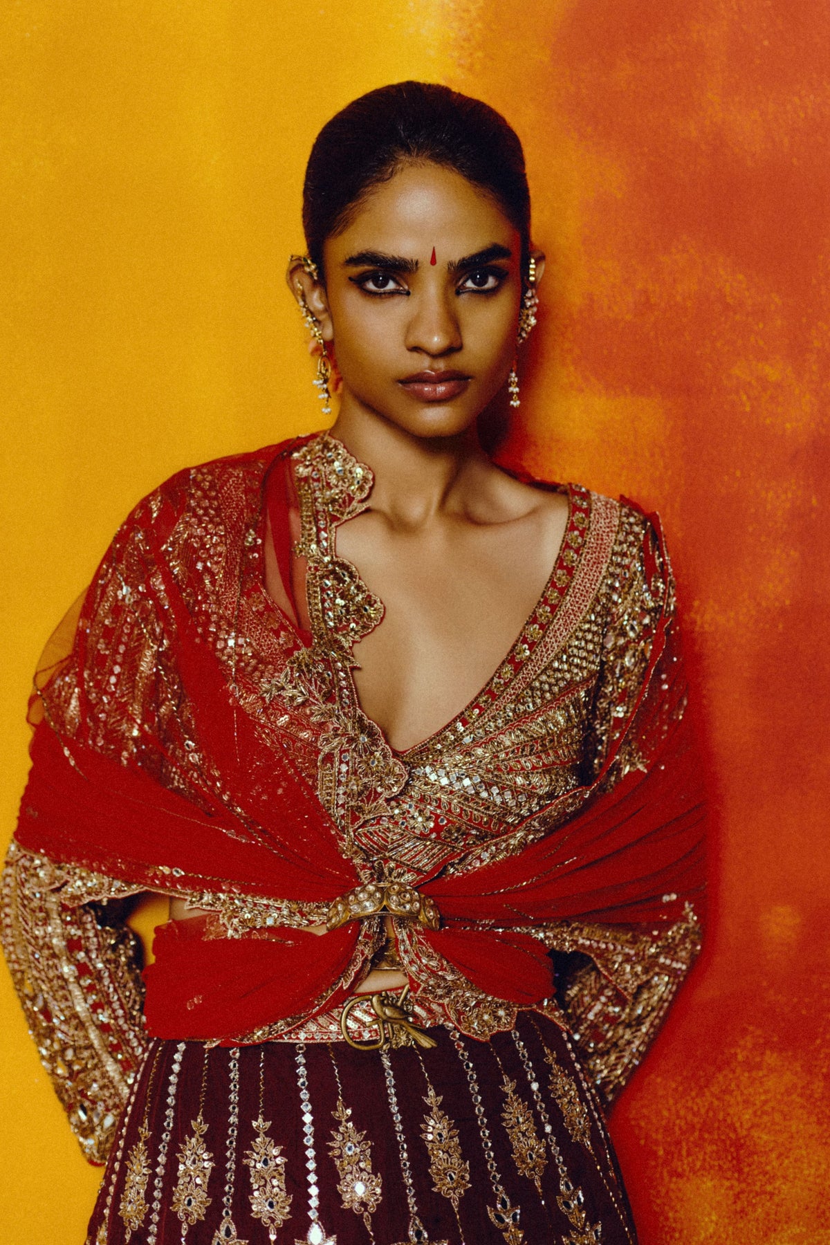 Kumkum Vizhavu Lehenga Set