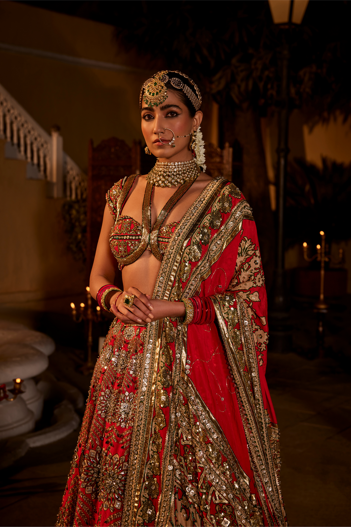 Red Bridal Lehenga Set