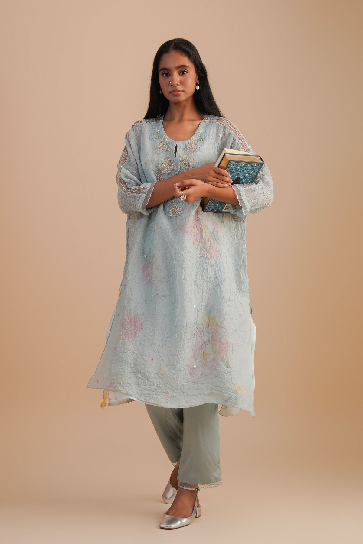 Powder Blue Kaftan Set
