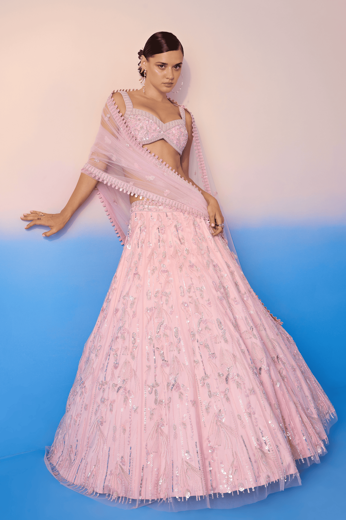 Carnation Pink Lehenga Set