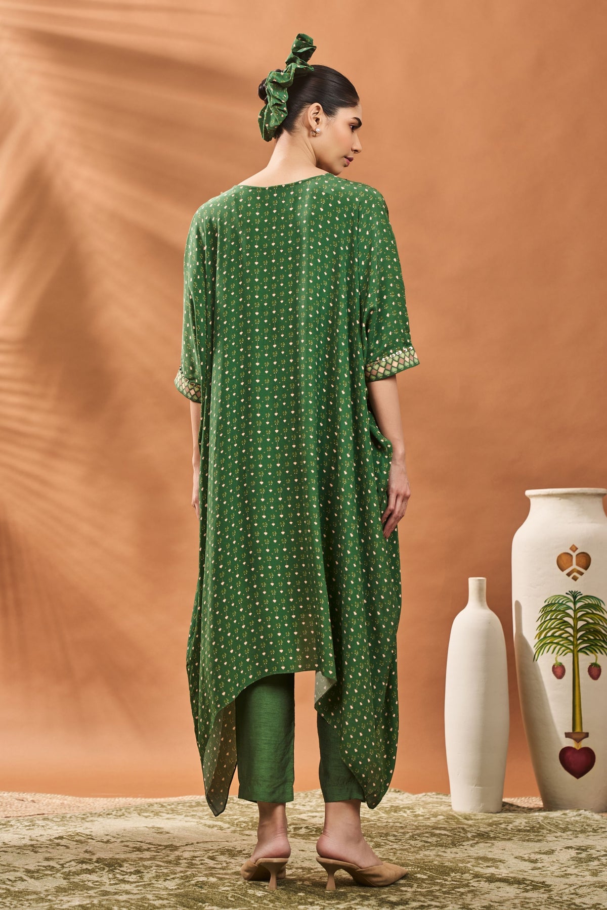 Green Tree of Hearts Tunic Set