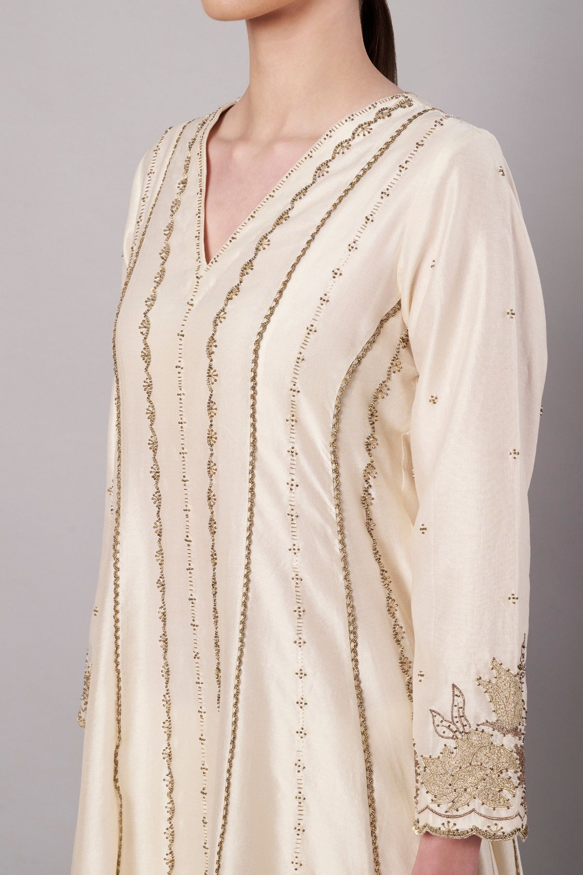 Spring Halo Ivory Anarkali Set