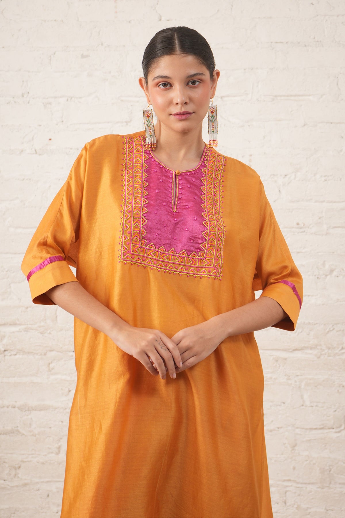 Rust Yoke Tunic Set