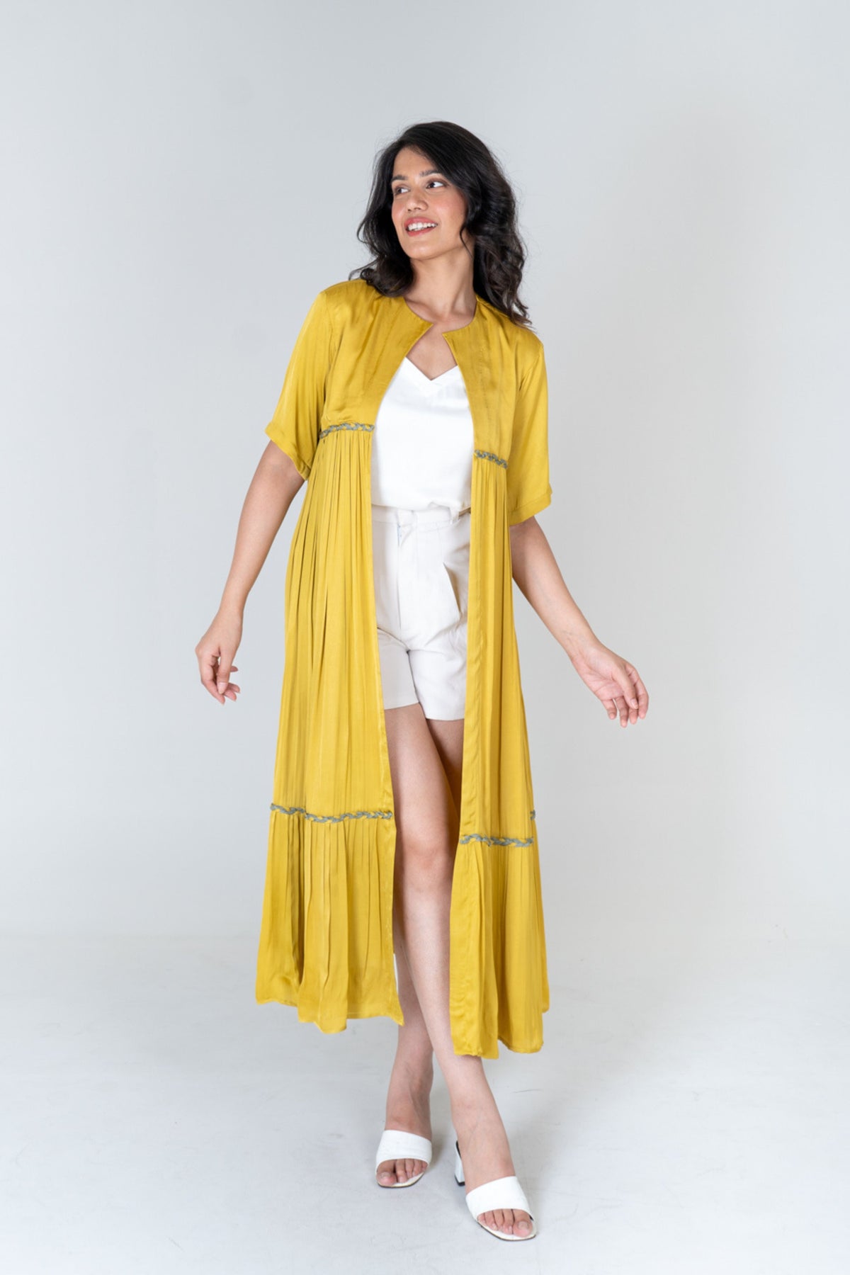 Yellow-green Long Cape