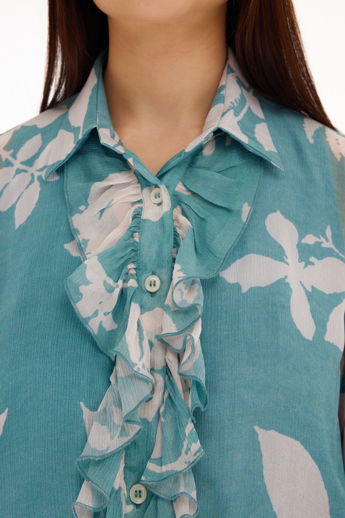 Blue and White Floral Dress