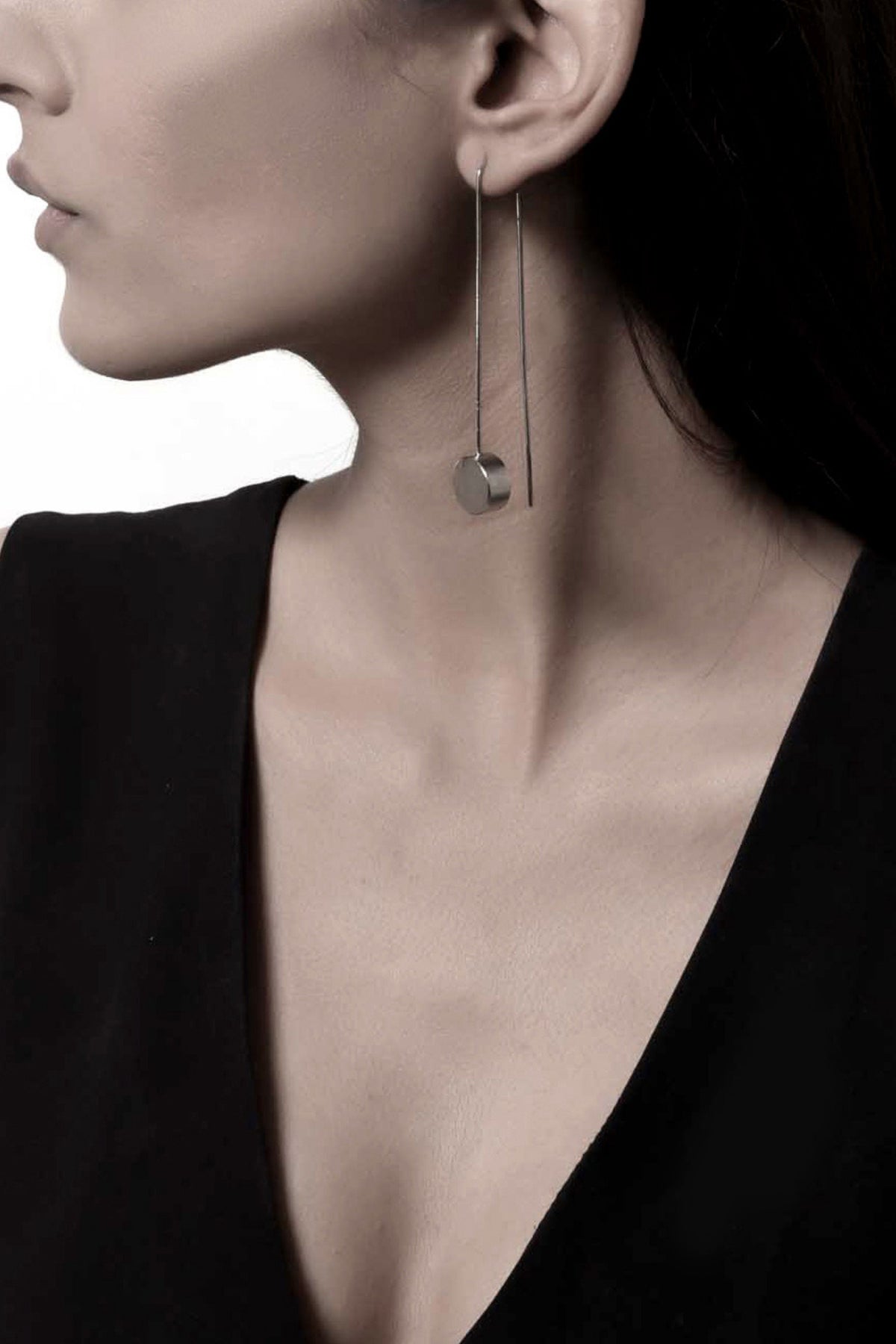 Rolling Stone Silver Earrings