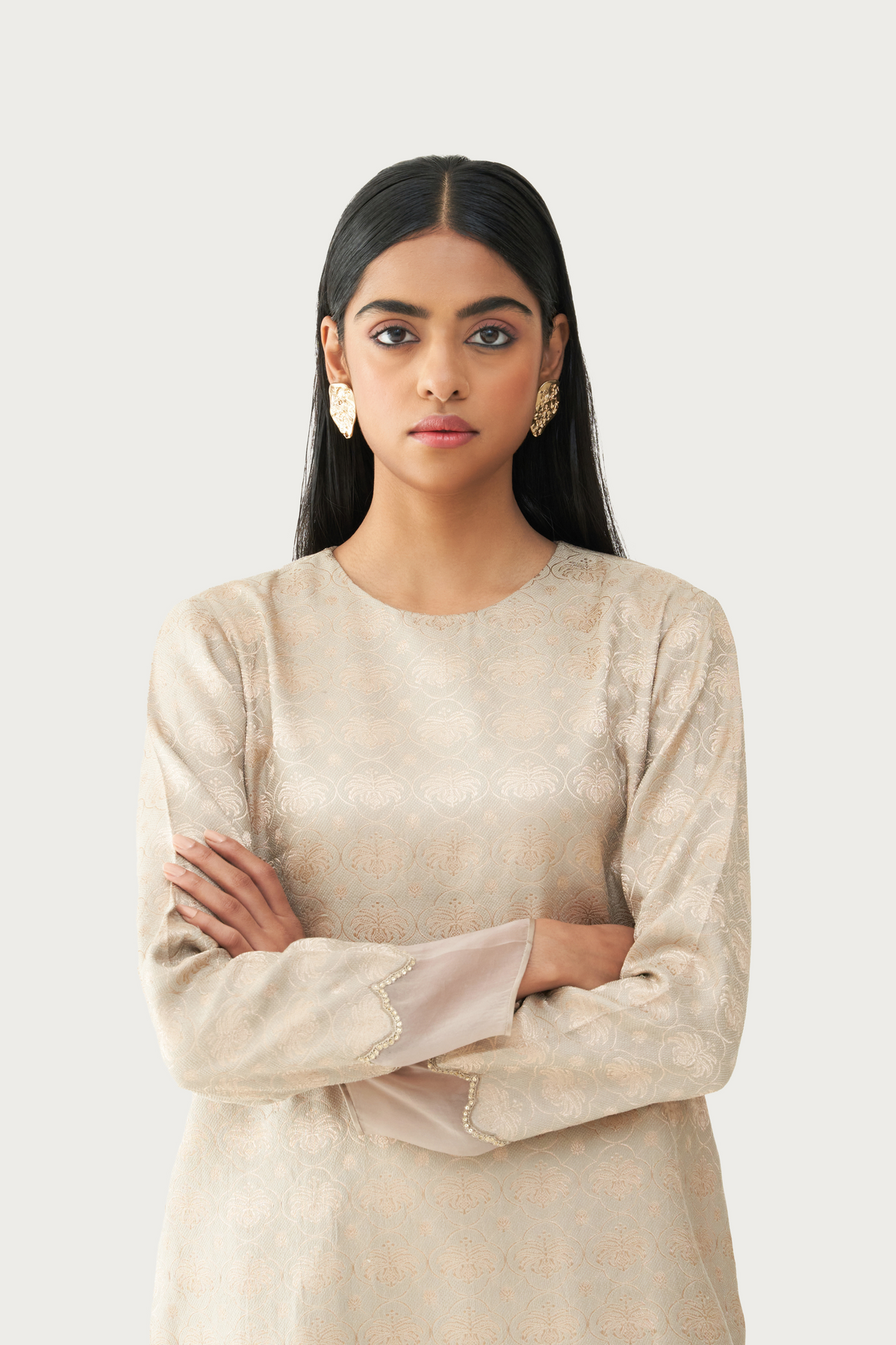 Grey kurta pant set