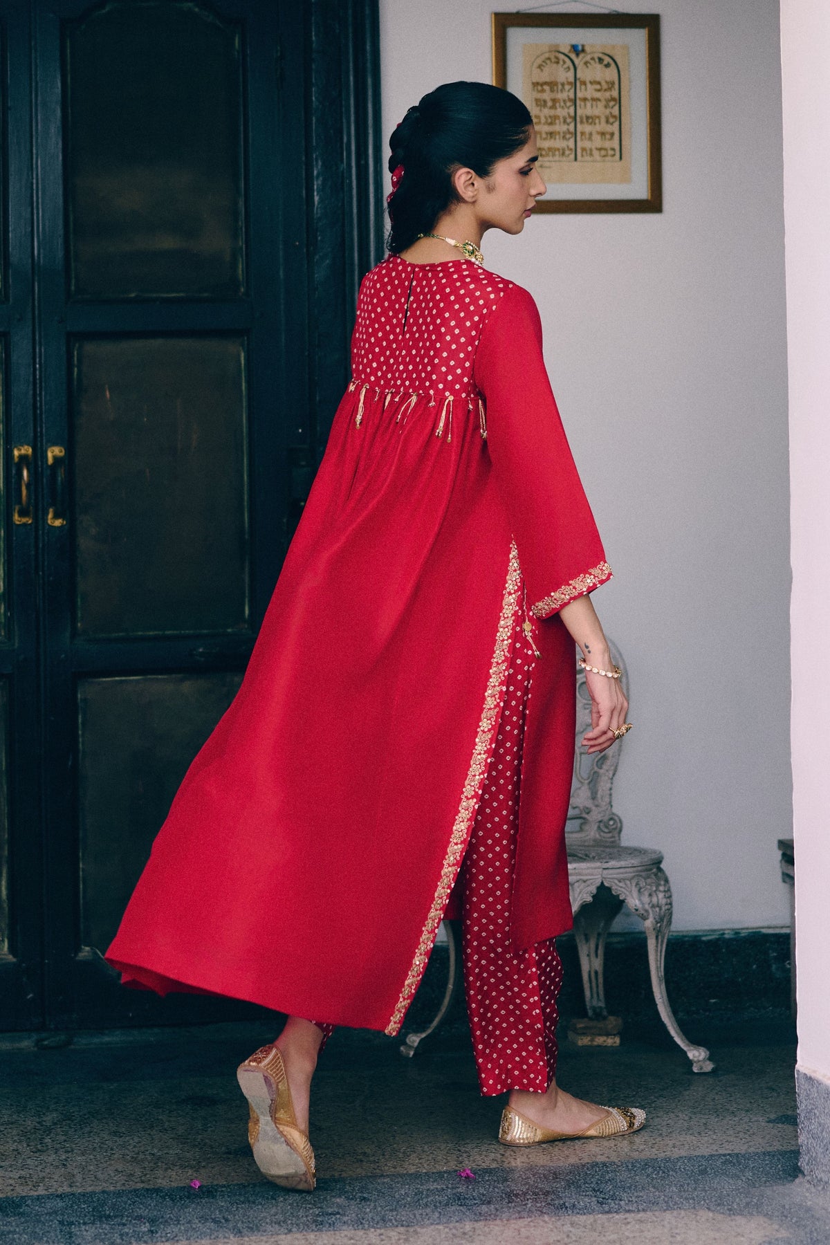 Whispers Bandhani Kurta Set