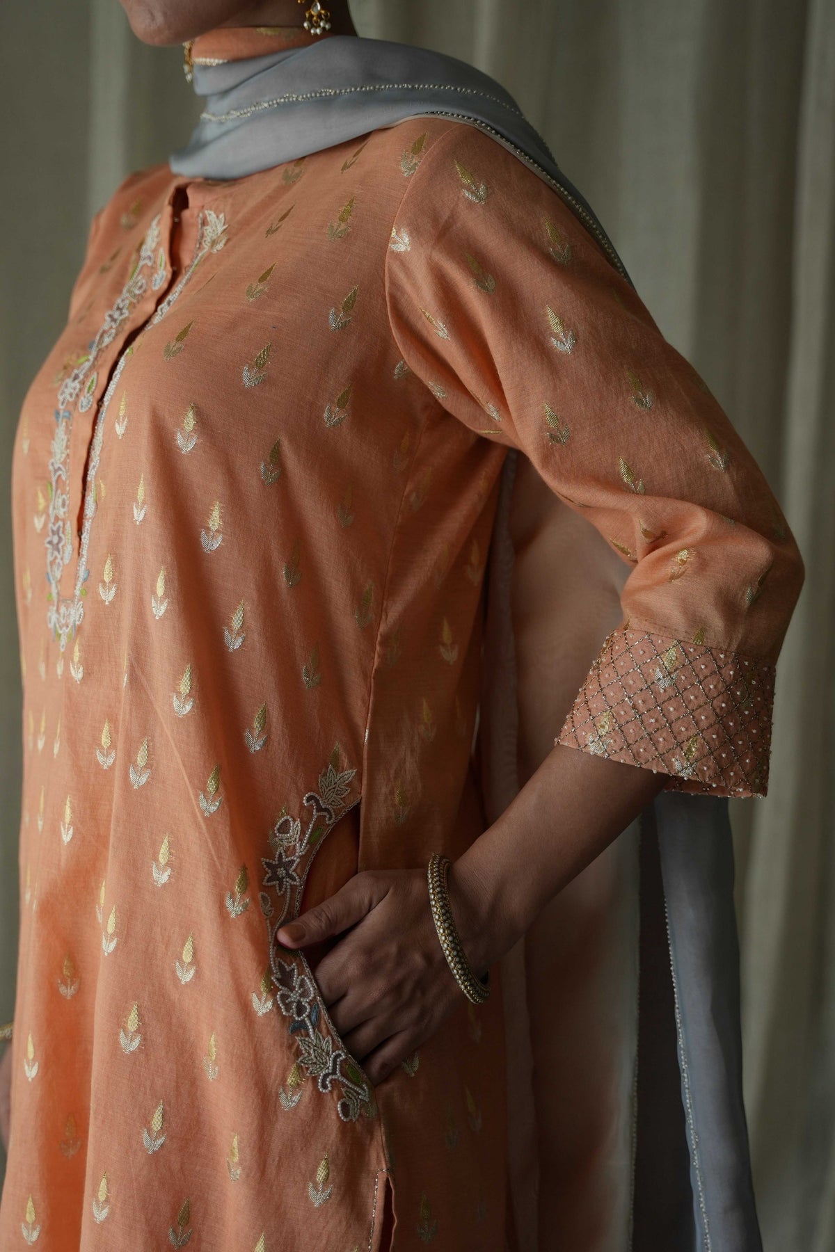 Orange Kurta Set