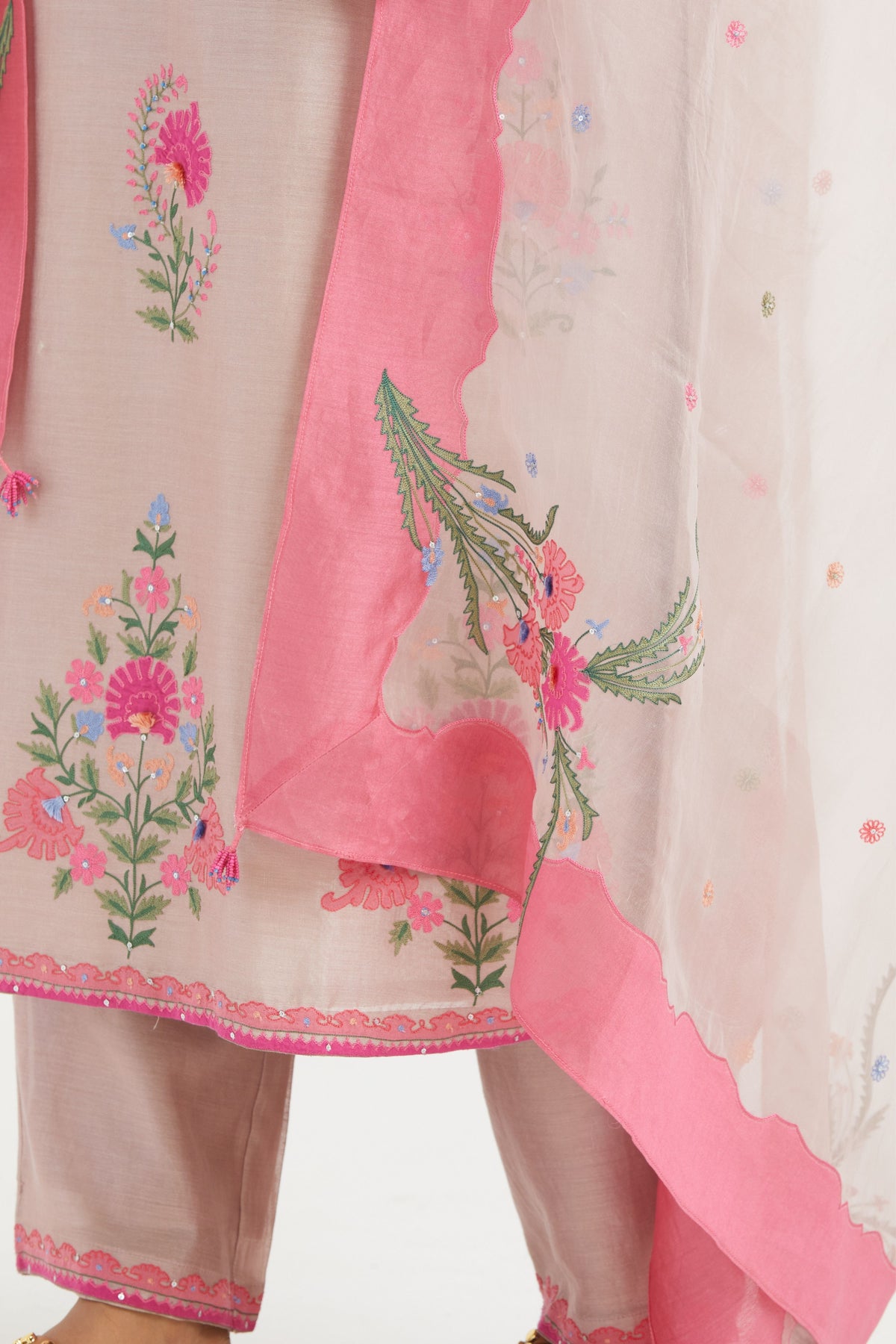 Lilac Silk Straight Kurta Set