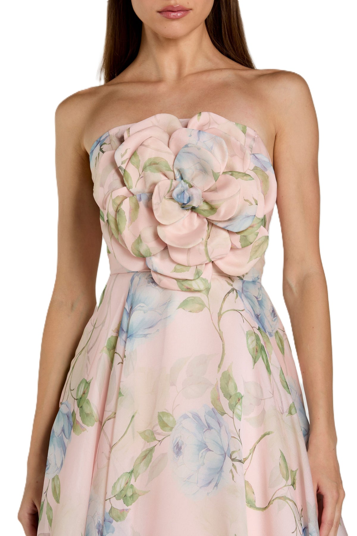 Floral Organza Dress With Flower