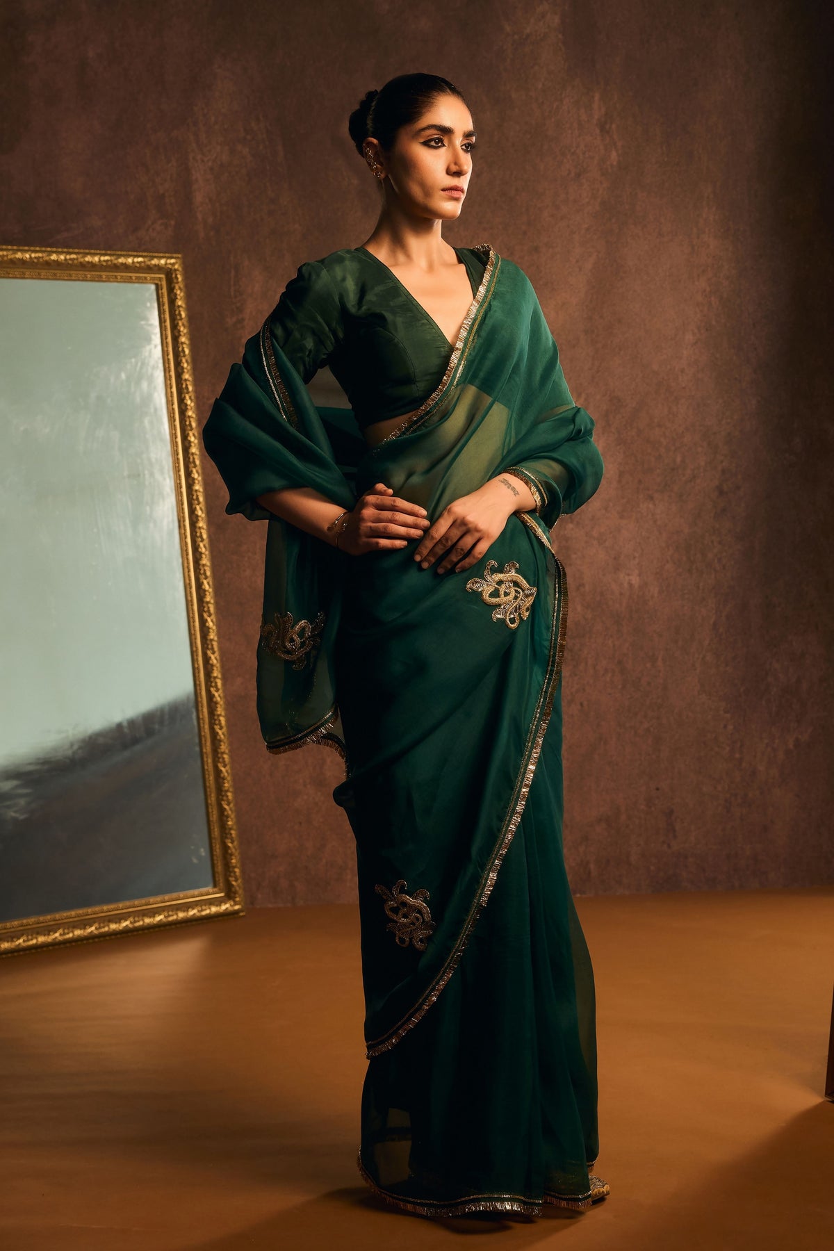 Emerald Kalpavali Saree