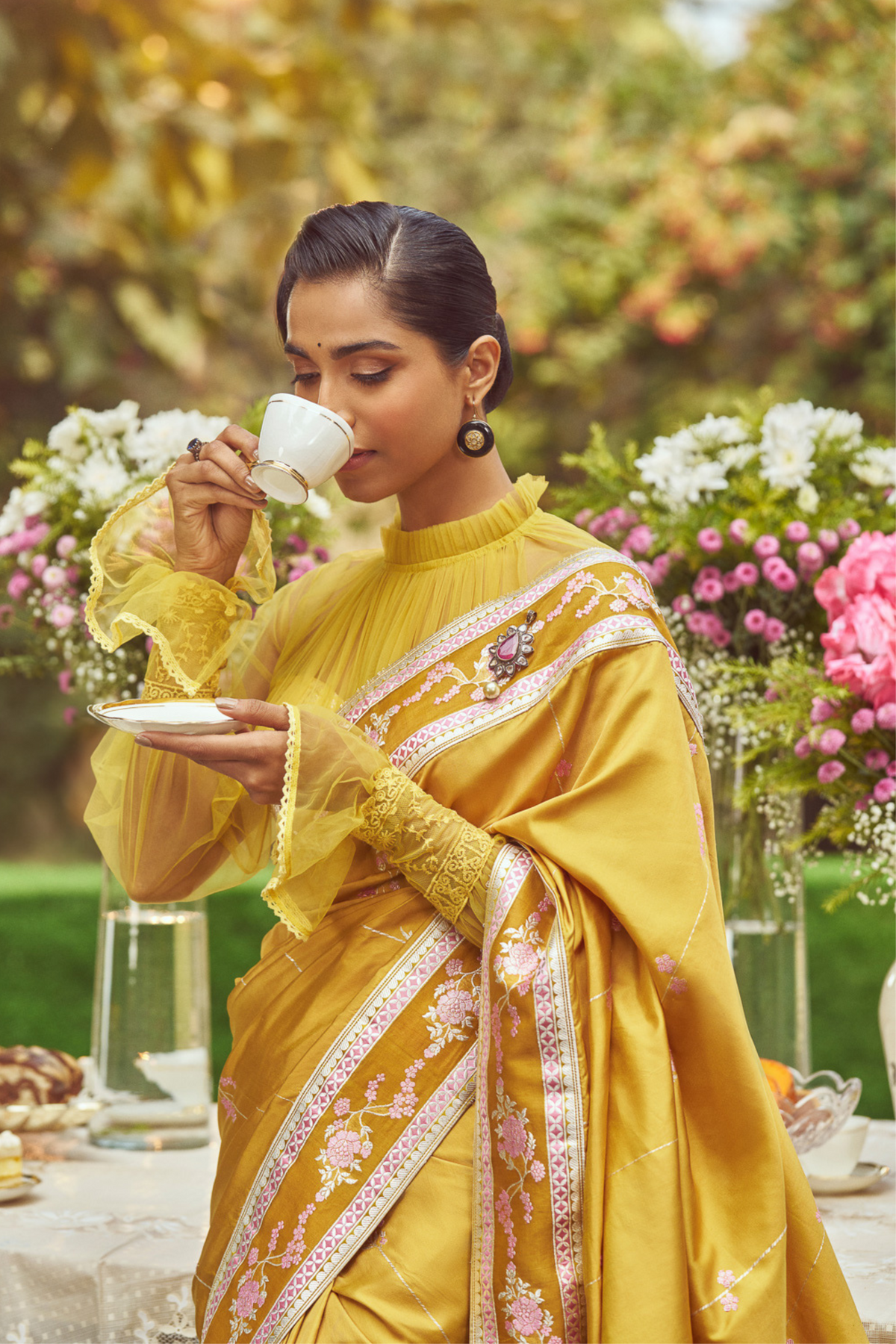 Dandelion Meenakari Zari Handloom Sari