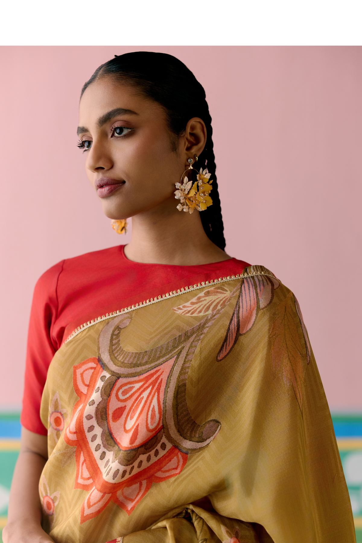 Mustard Chintz Saree
