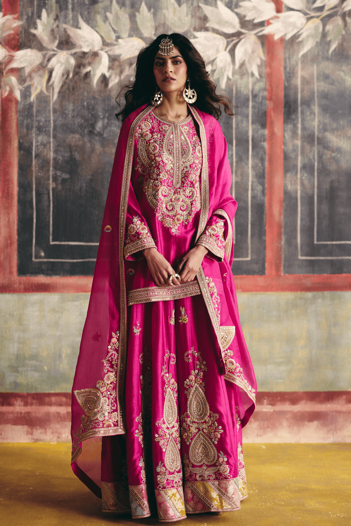 Fuchsia Pink Sharara Set