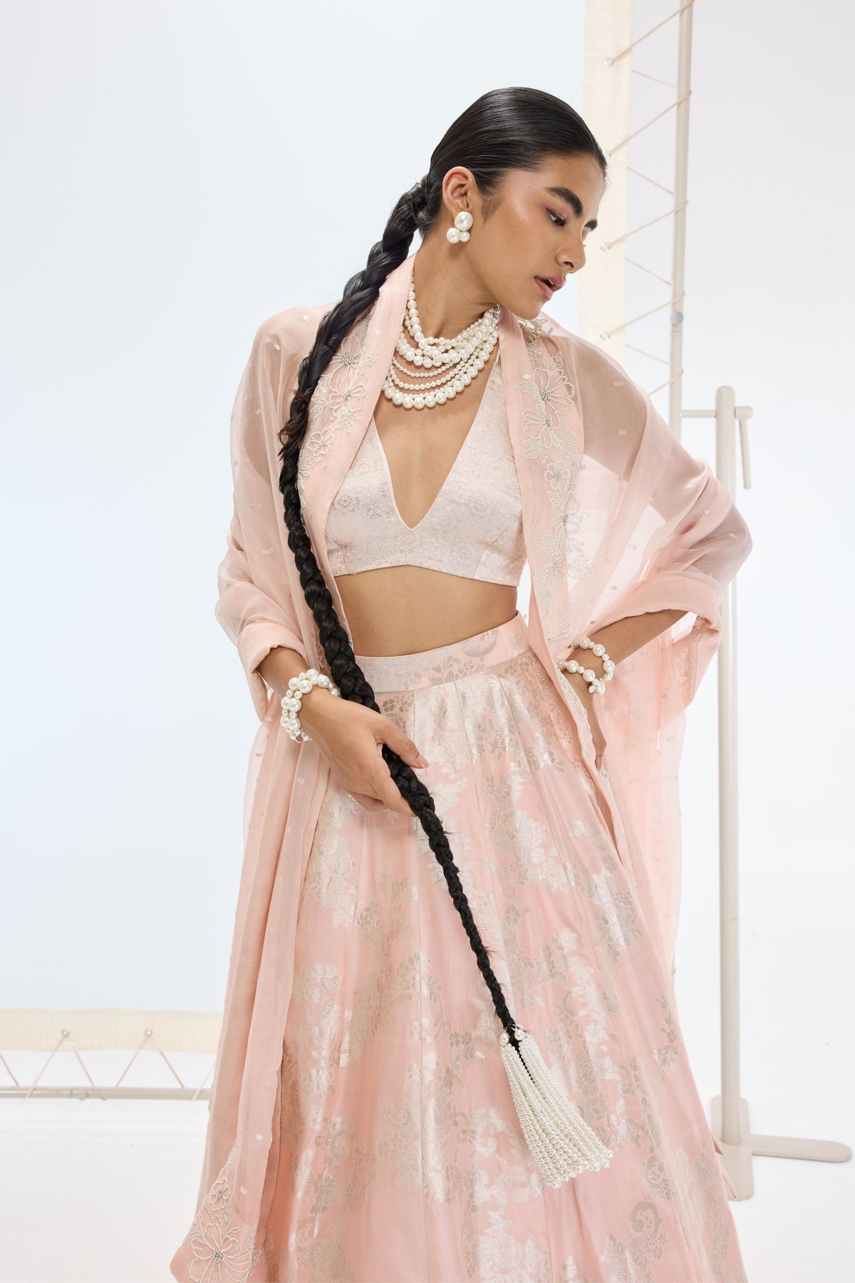 Mia Lehenga Set in Peach