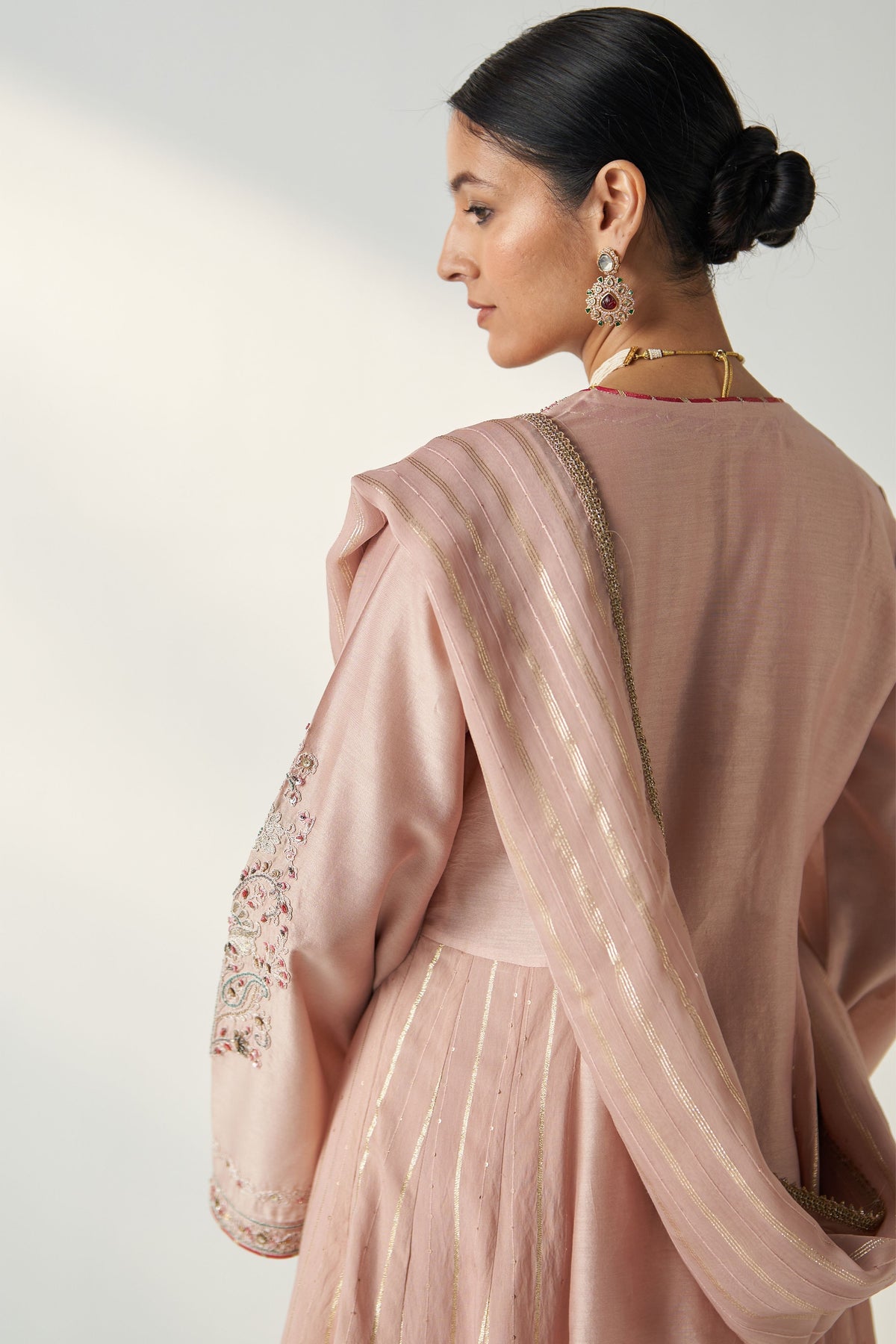 Palak Blush Pink Anarkali Set