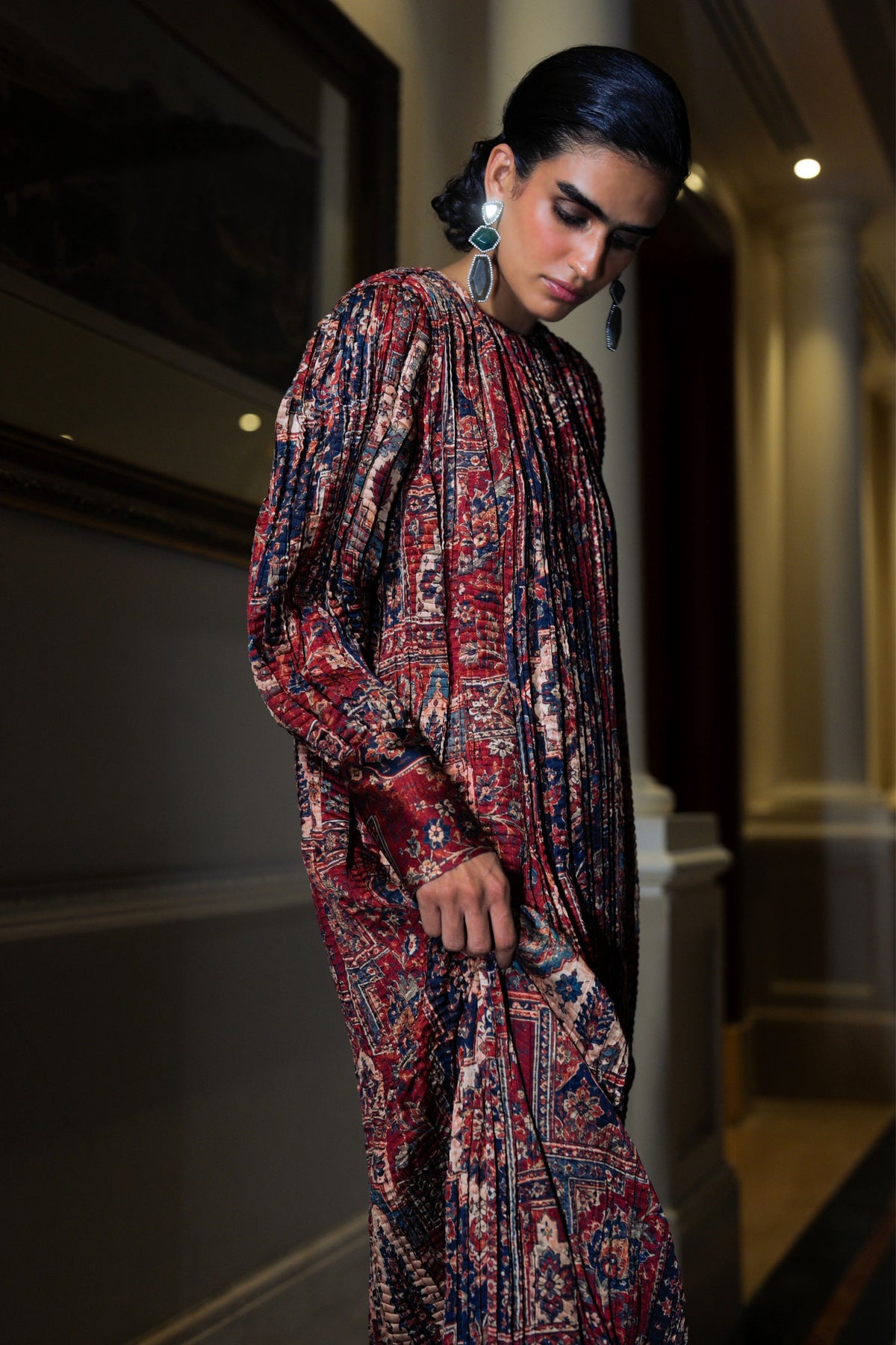 Kilim Printed Crushed Maxi