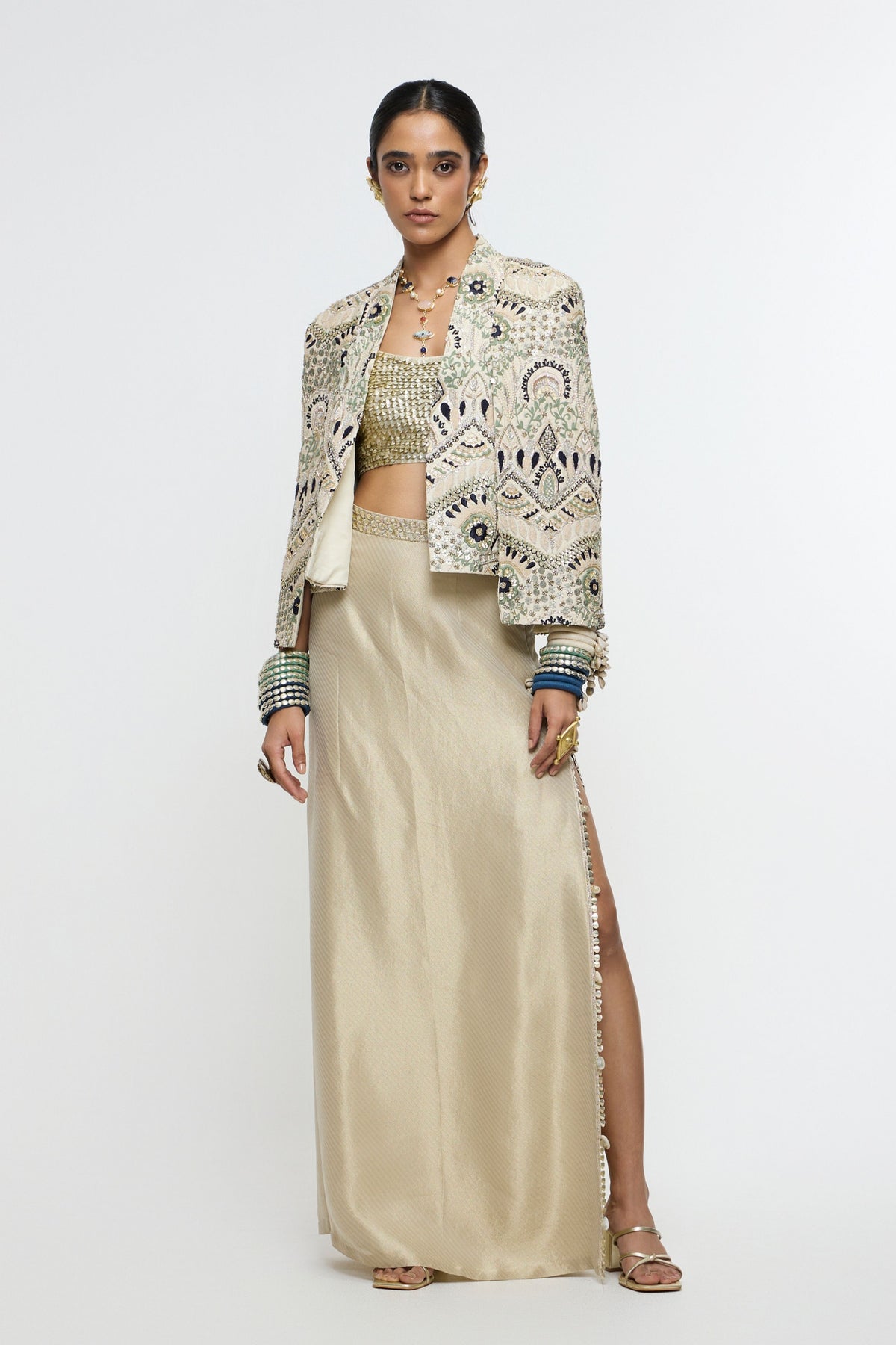 Inayat Embellished Cape Jacket Set