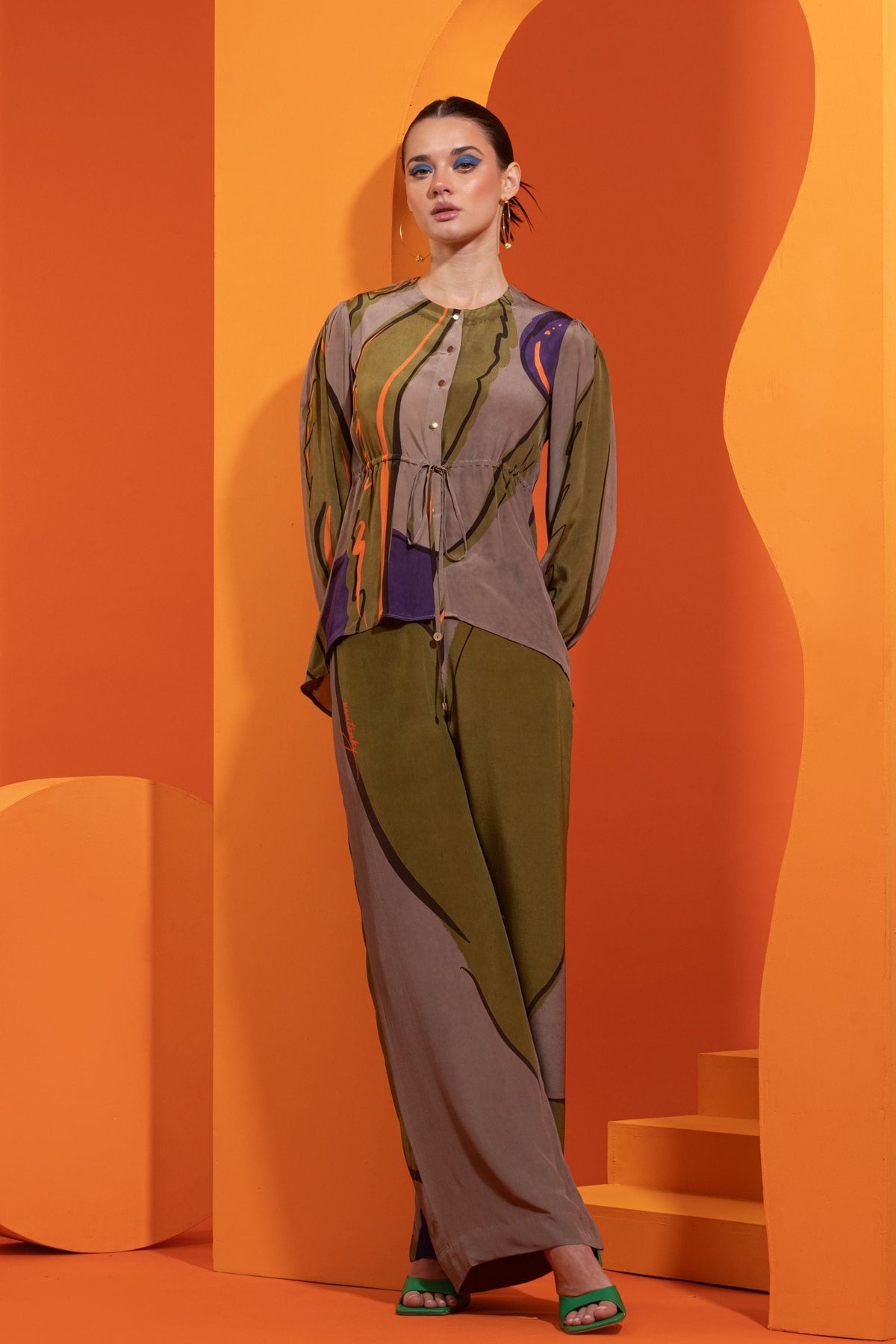 Artistic Printed Tie Up Co-ord Set