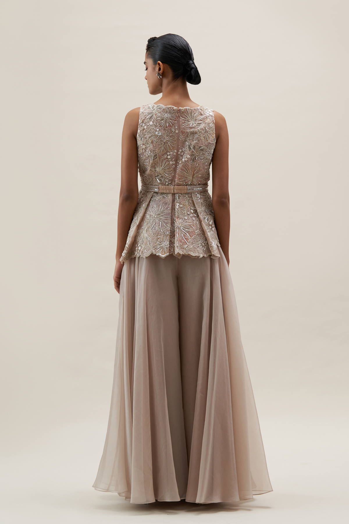 Hibiscus Nude Garden Peplum Set