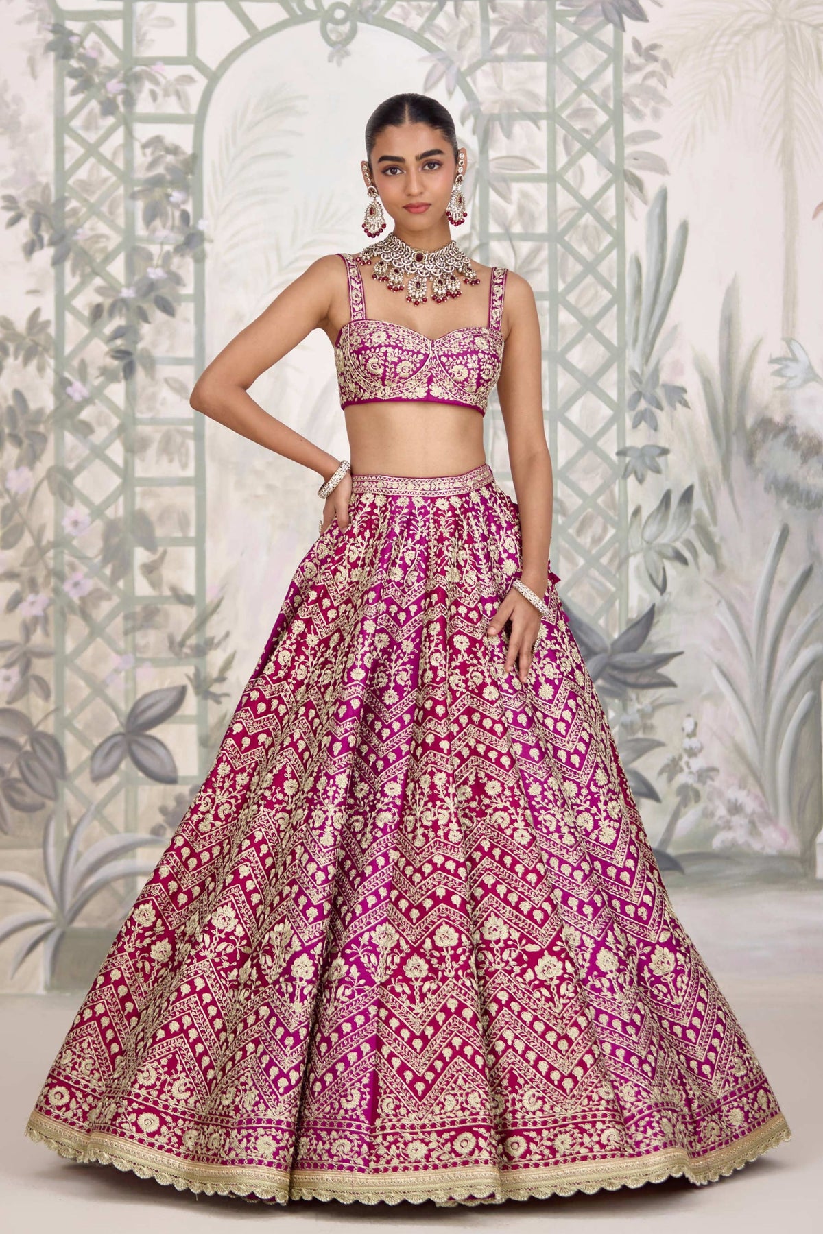 Wine Maroon Lehenga Set