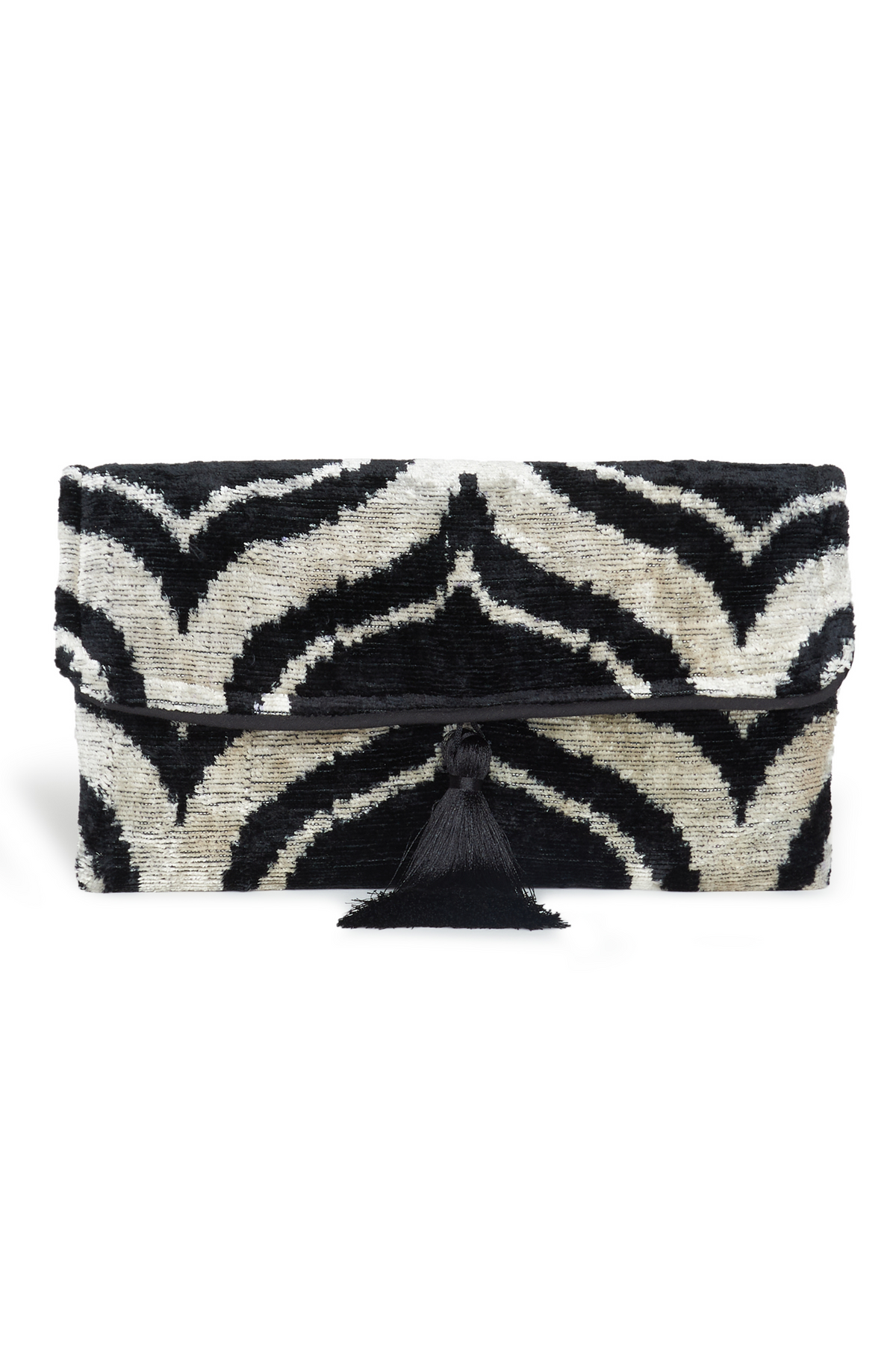 Velvet Silk Fold Over Clutch