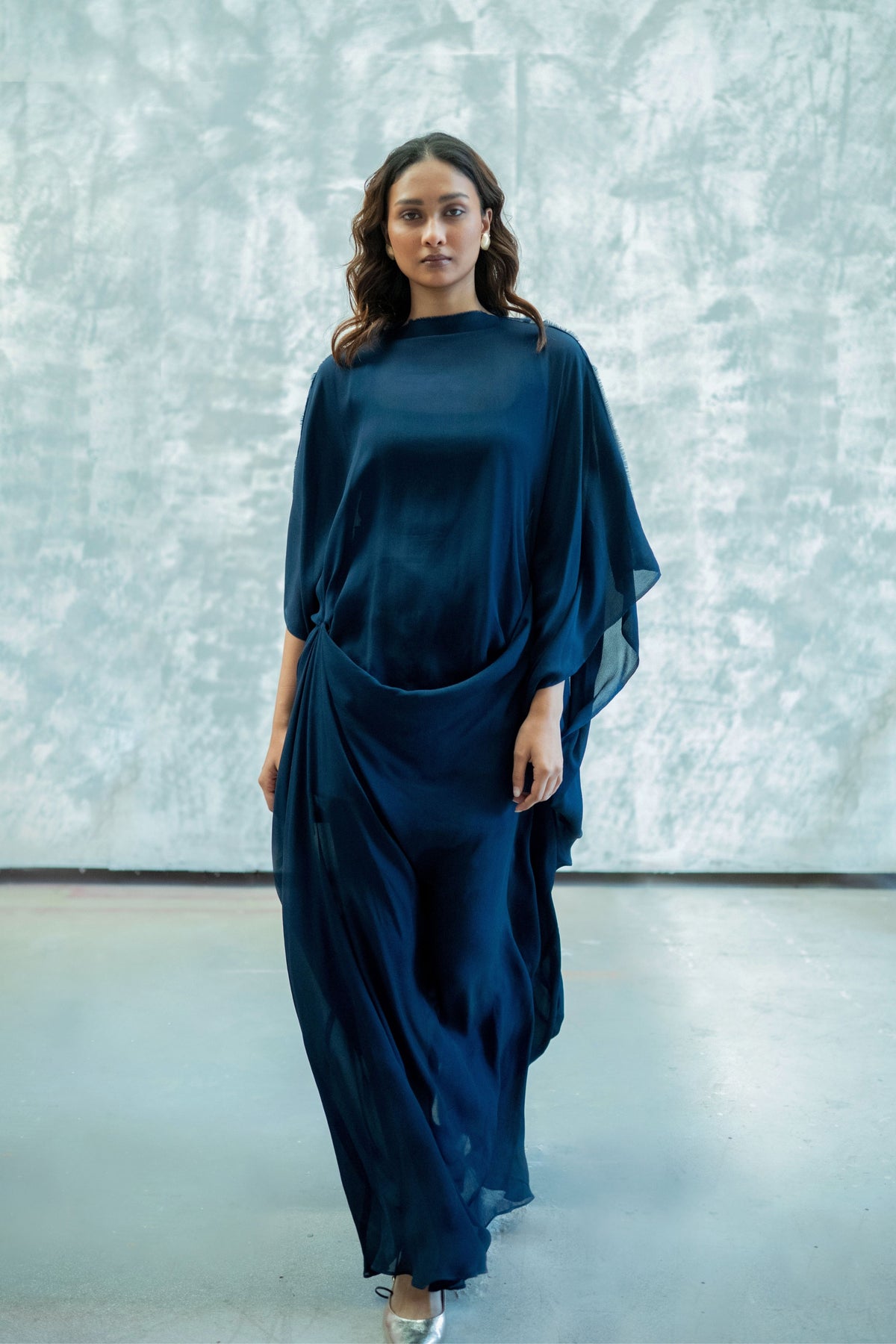 Tie Up Blue Kaftan