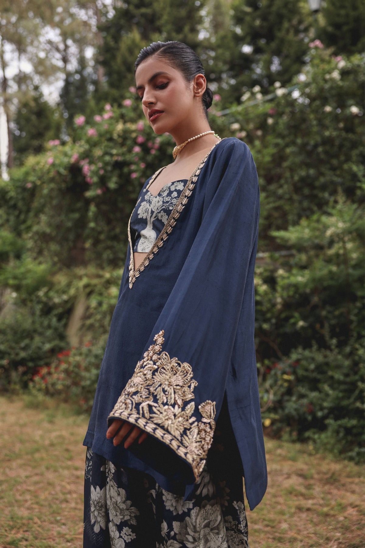Navy Archive Kurta Set