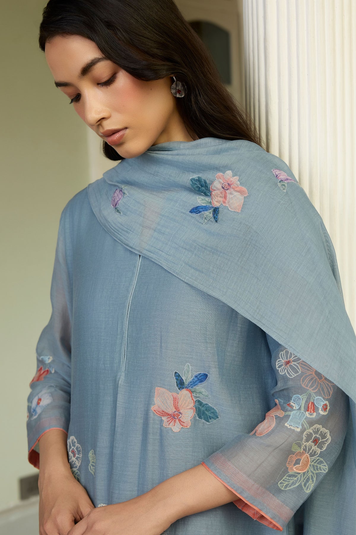 Mist Applique Kurta Set