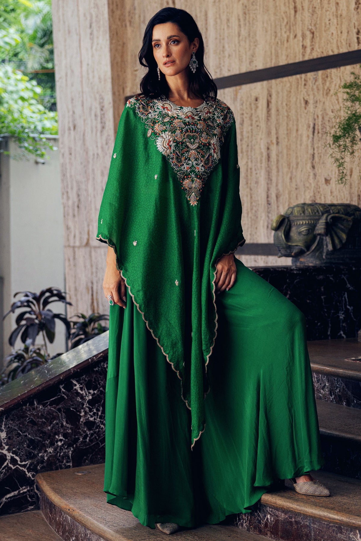 Emerald Green Kaftan Set