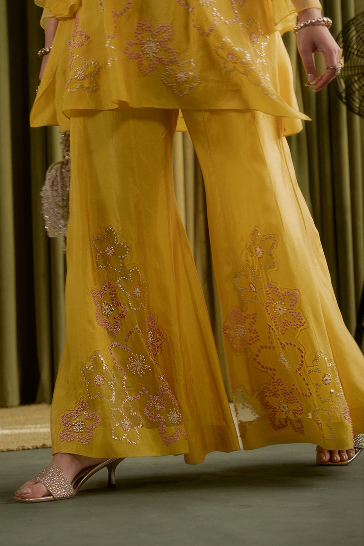 Mango Embroidered Sharara Set