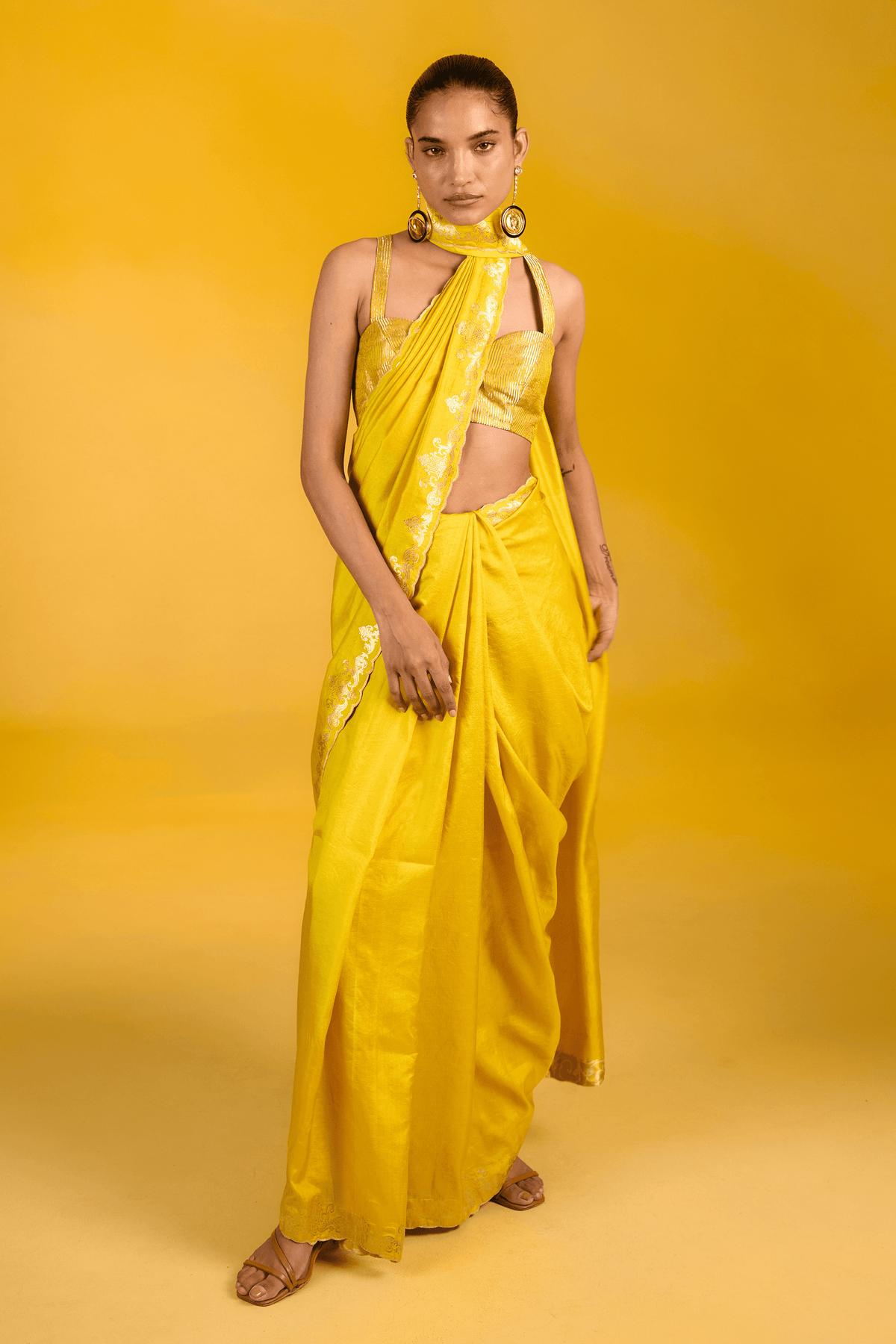 The Pineapple Breeze Saree