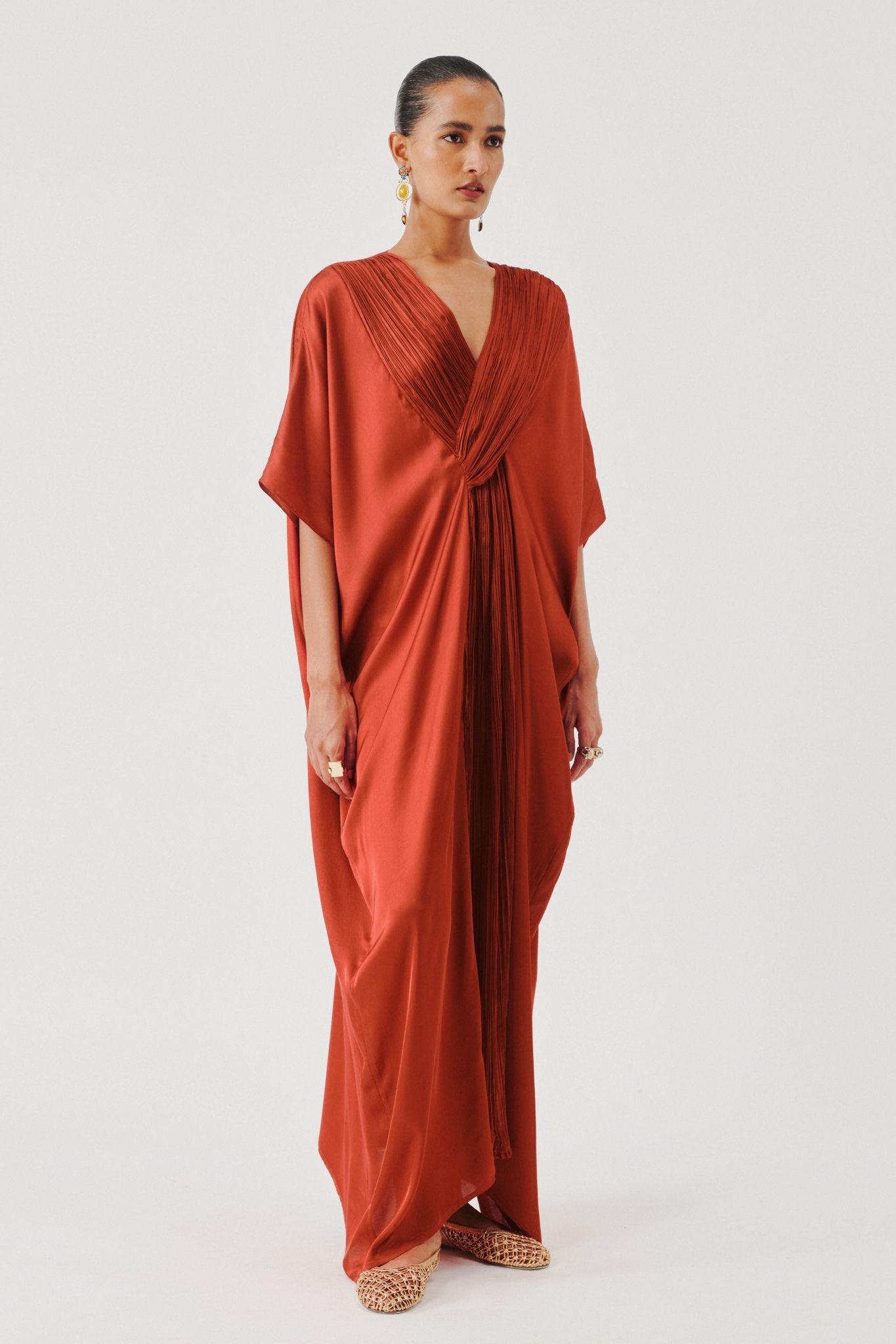 Regal Kaftan in Rust - Aroka - Elahe