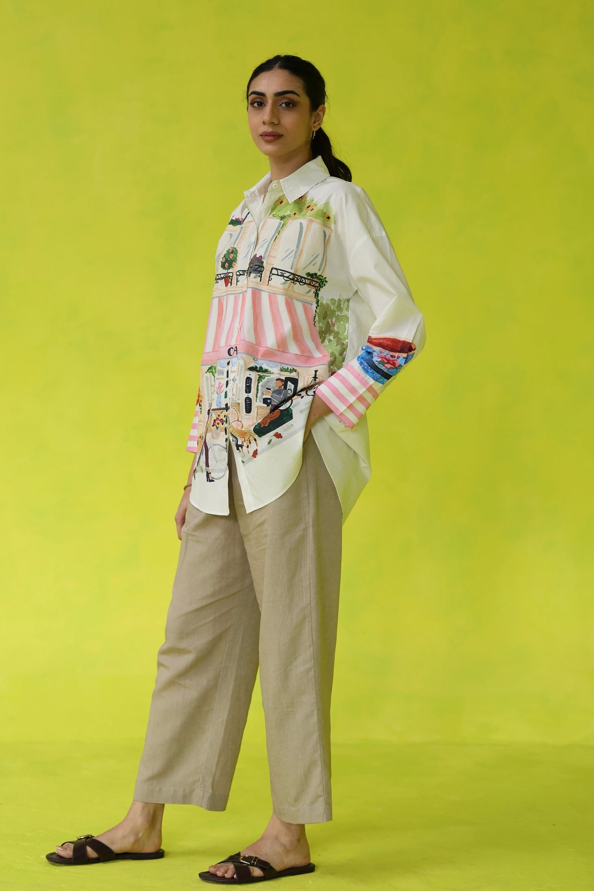 Espresso Run  Oversized Shirt