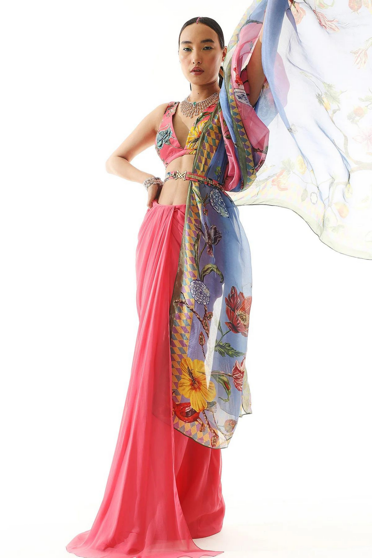 Zia Pre Stitched Saree