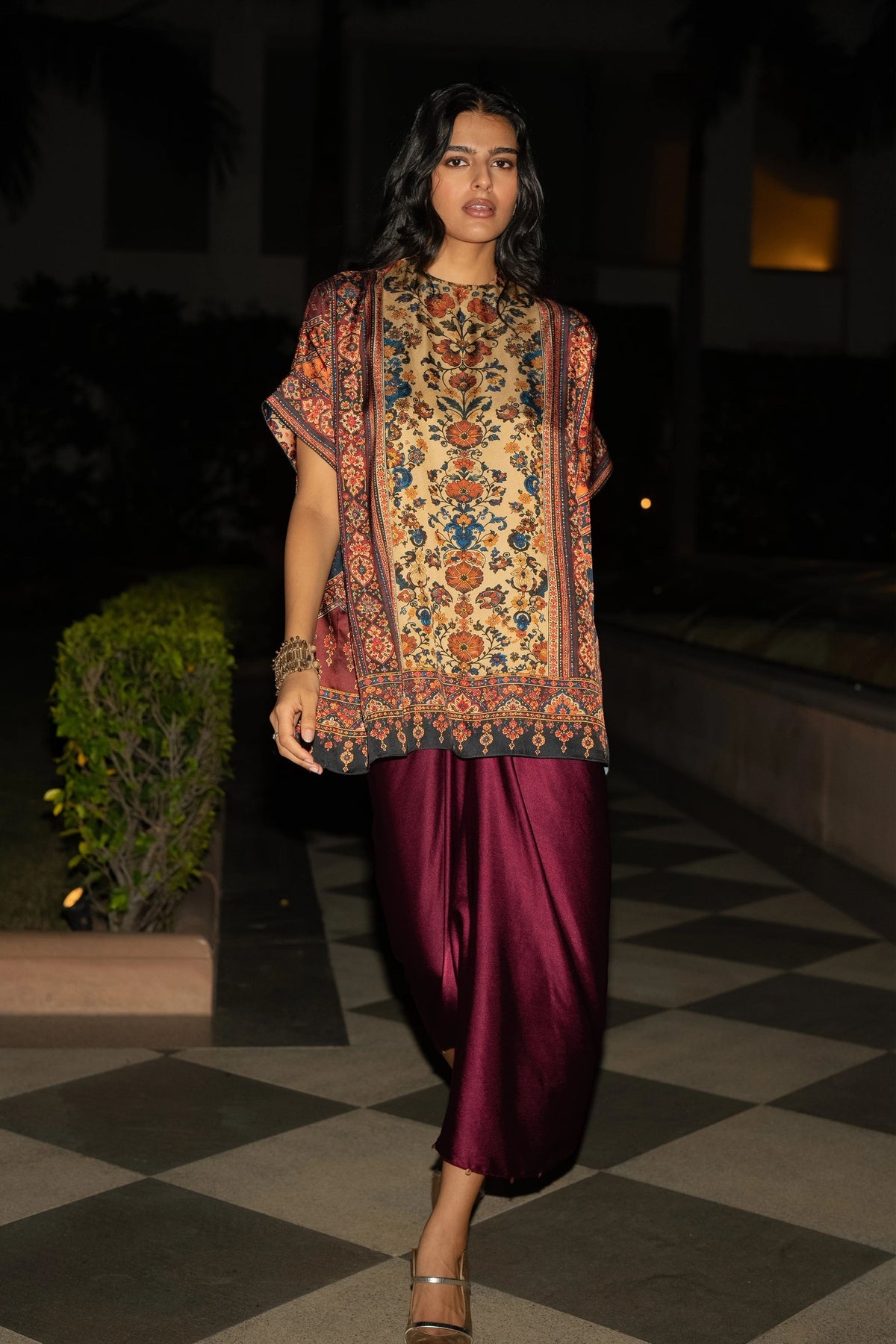 Floral Mosaic Print Top