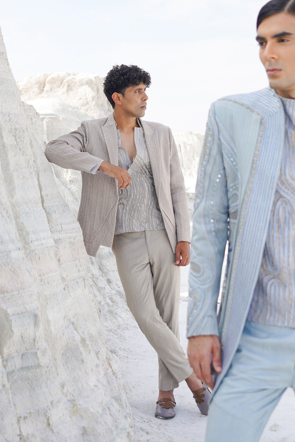 Powder Blue Jacket Set