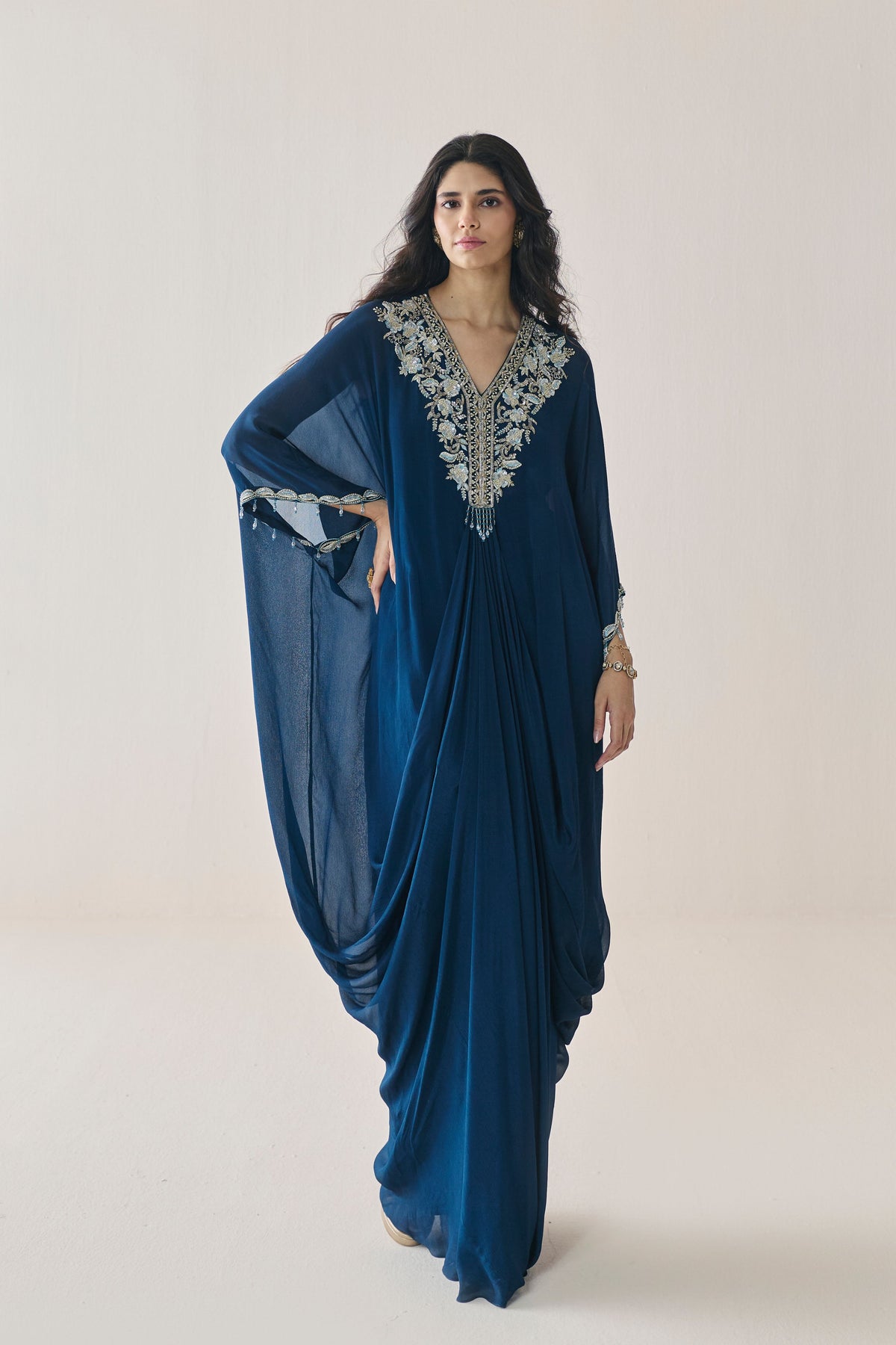 Silky Draped Kaftan