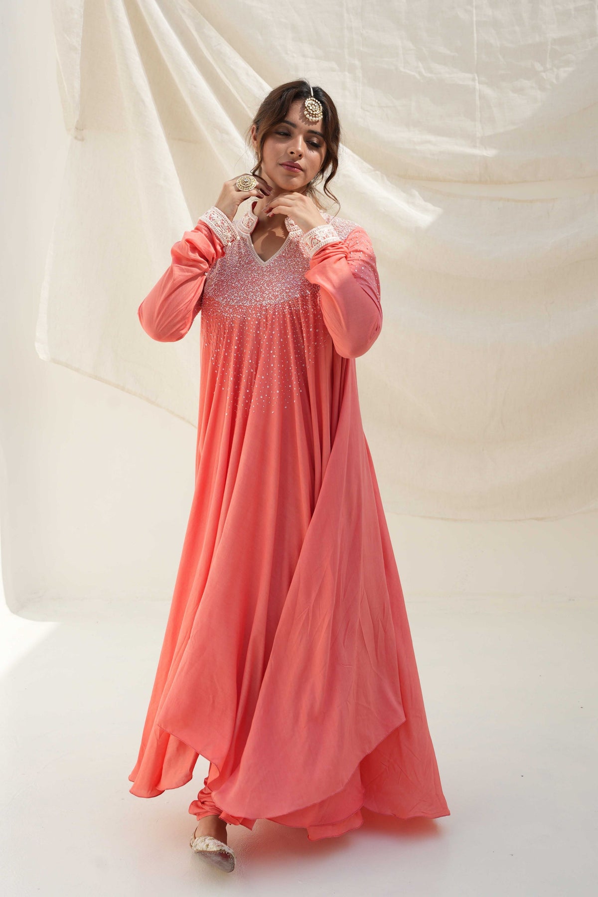Coral Kurta Set