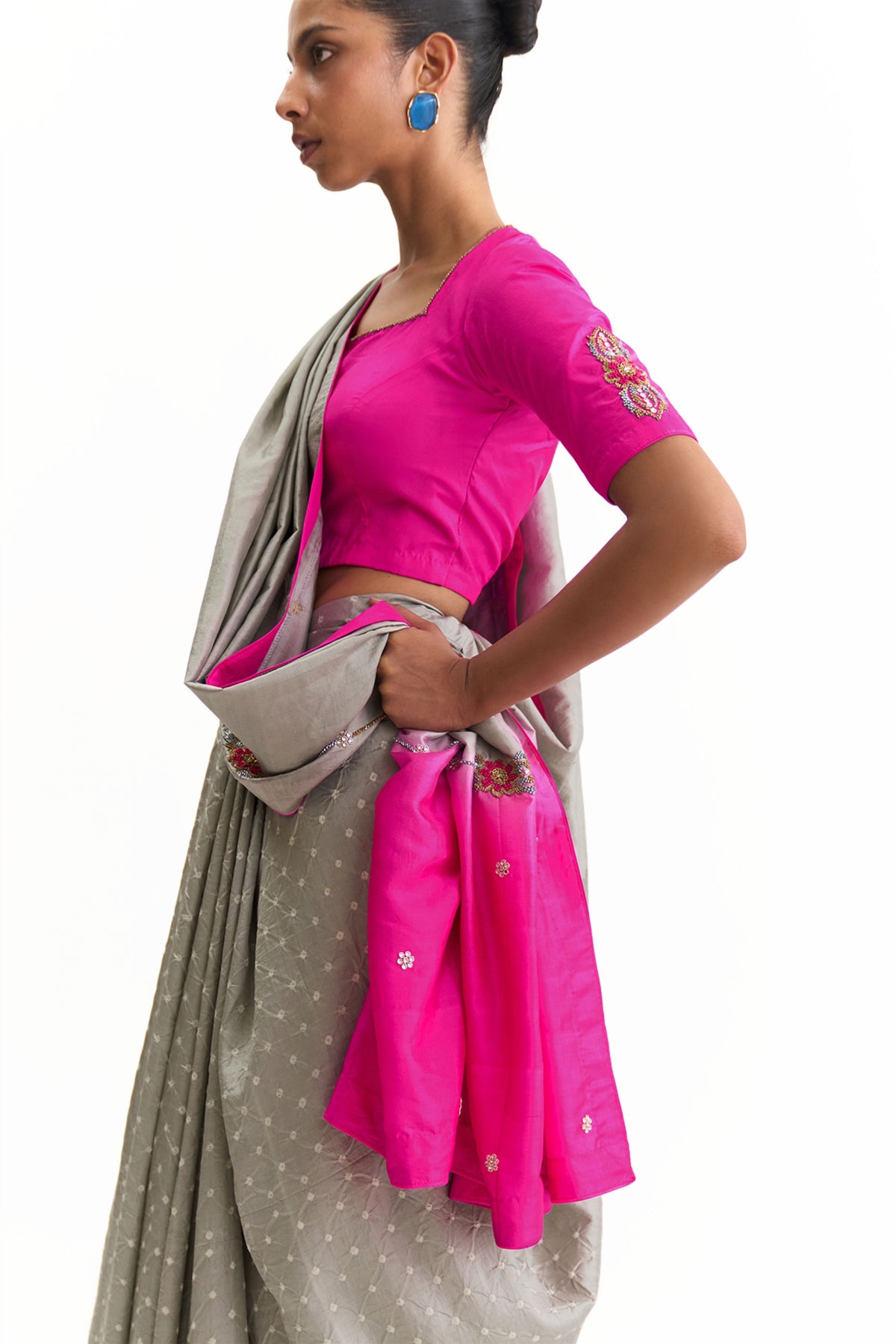 Tide Grey Rani Saree