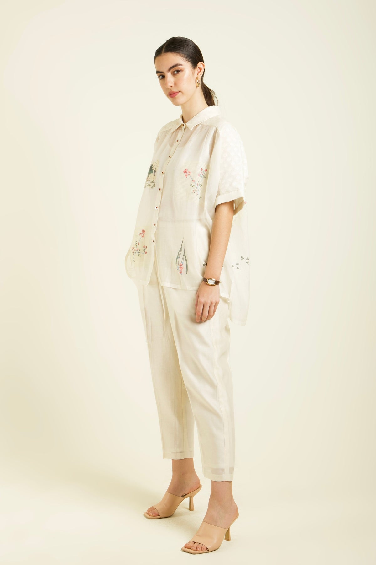 Ivory Half Sleeve Co-ord Set