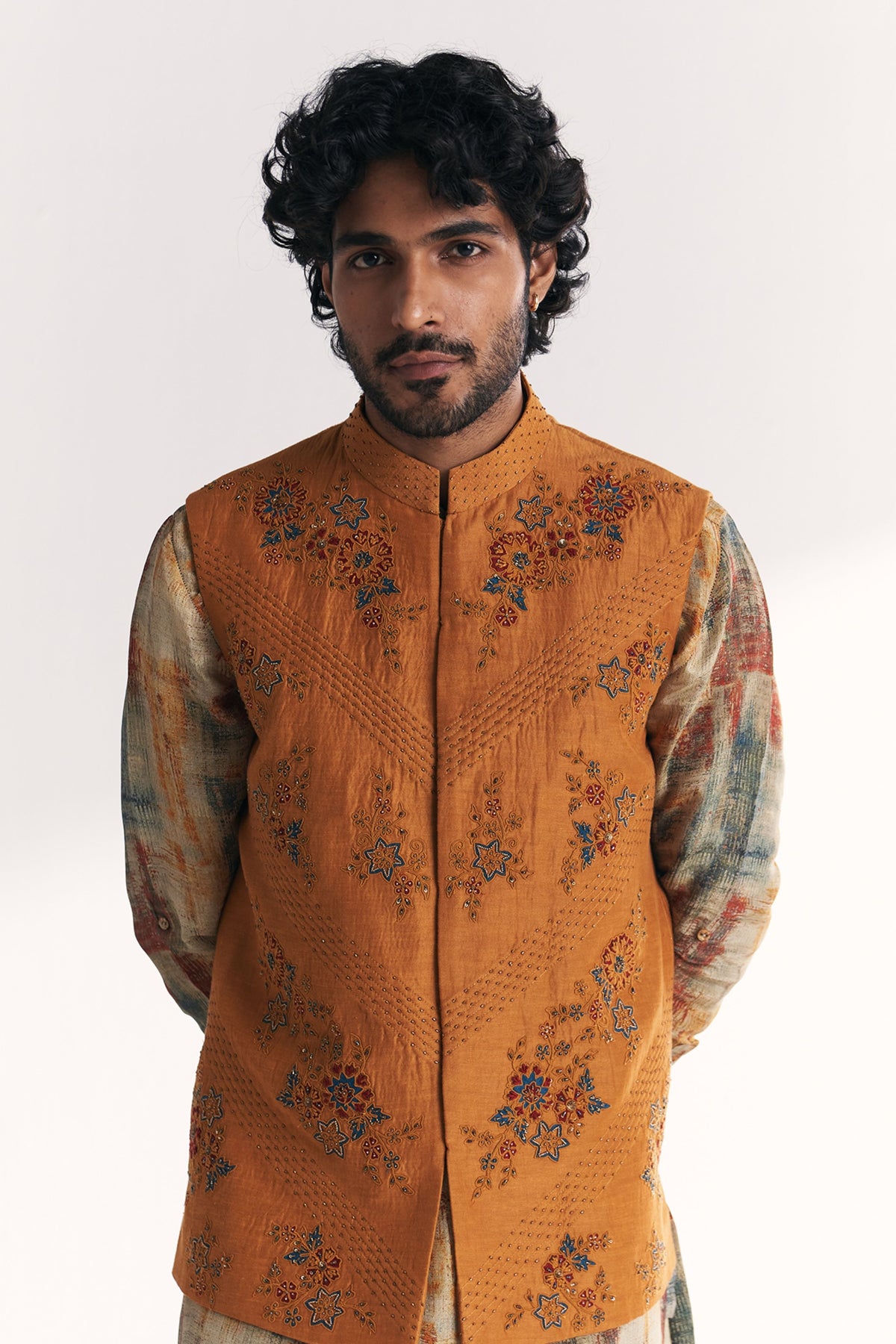 Janak Mustard Nehru Jacket Set