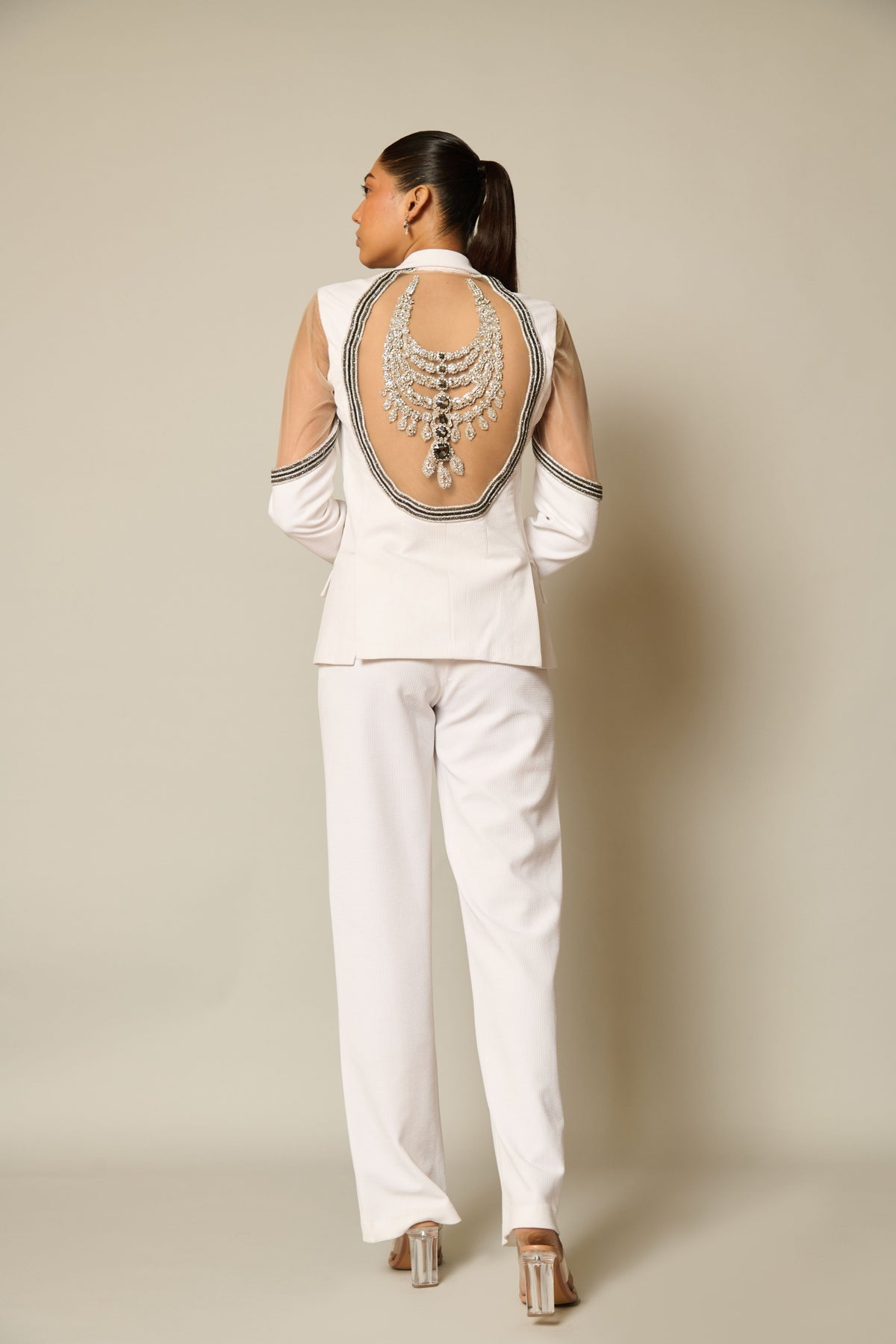 Checkmate Ivory Necklace Suit
