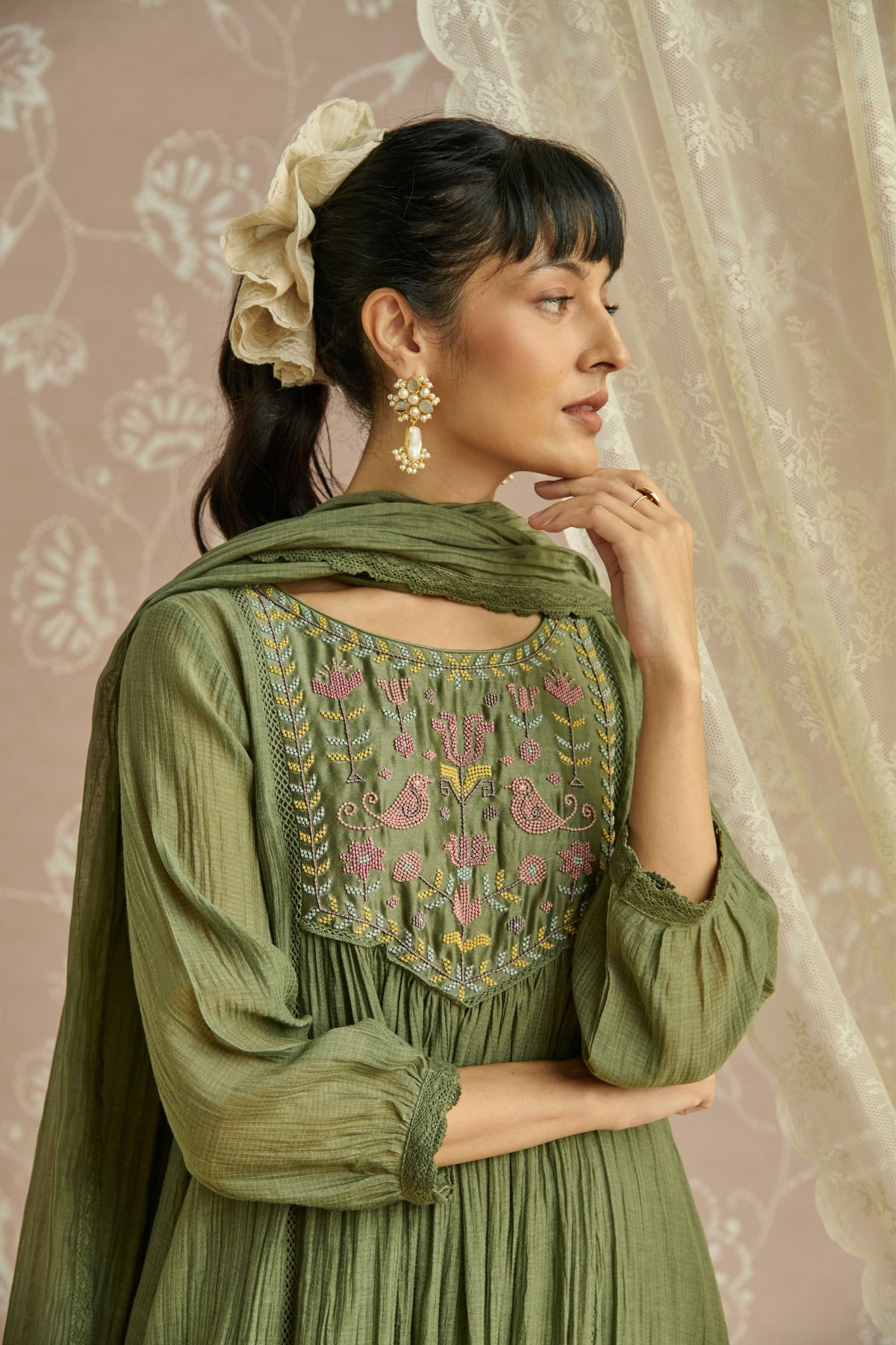 Green Naaz Kurta Set
