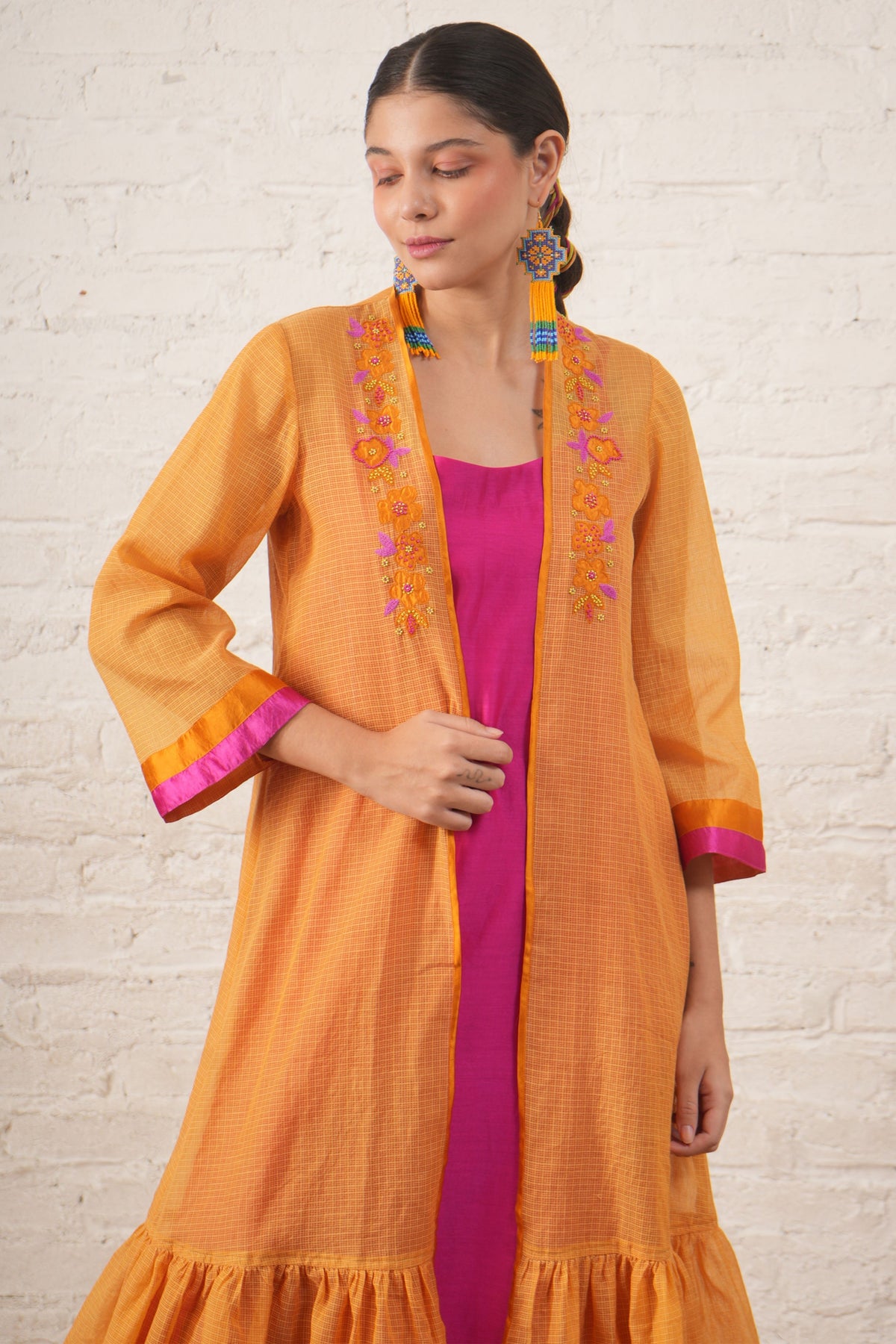 Rust Fuchsia Jacket Set