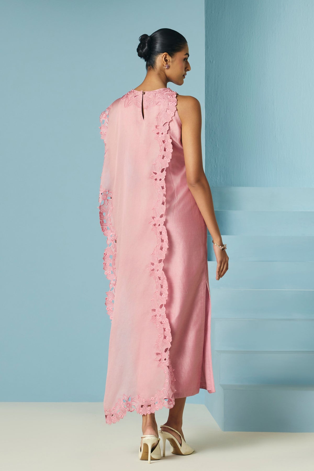 Blush Drape Detail  Dress