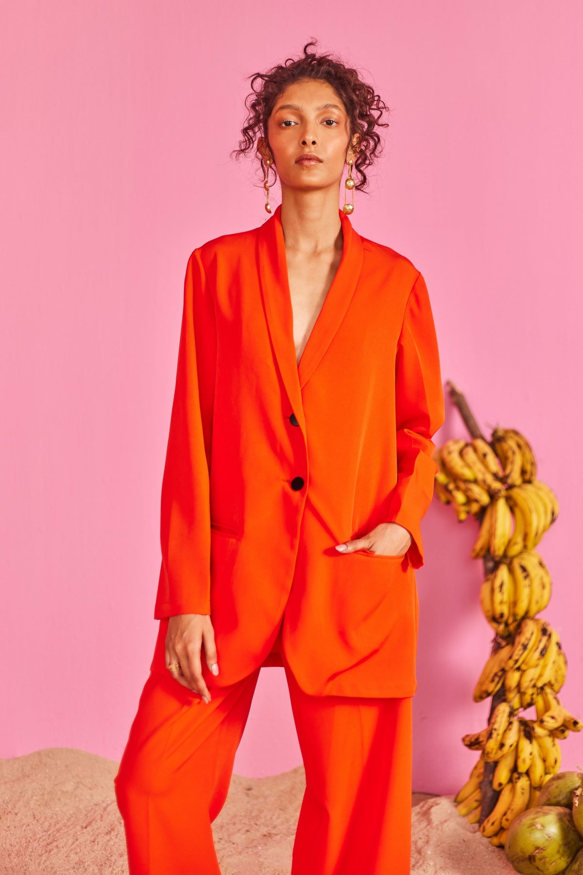 Red Beach Glamour Pant Suit