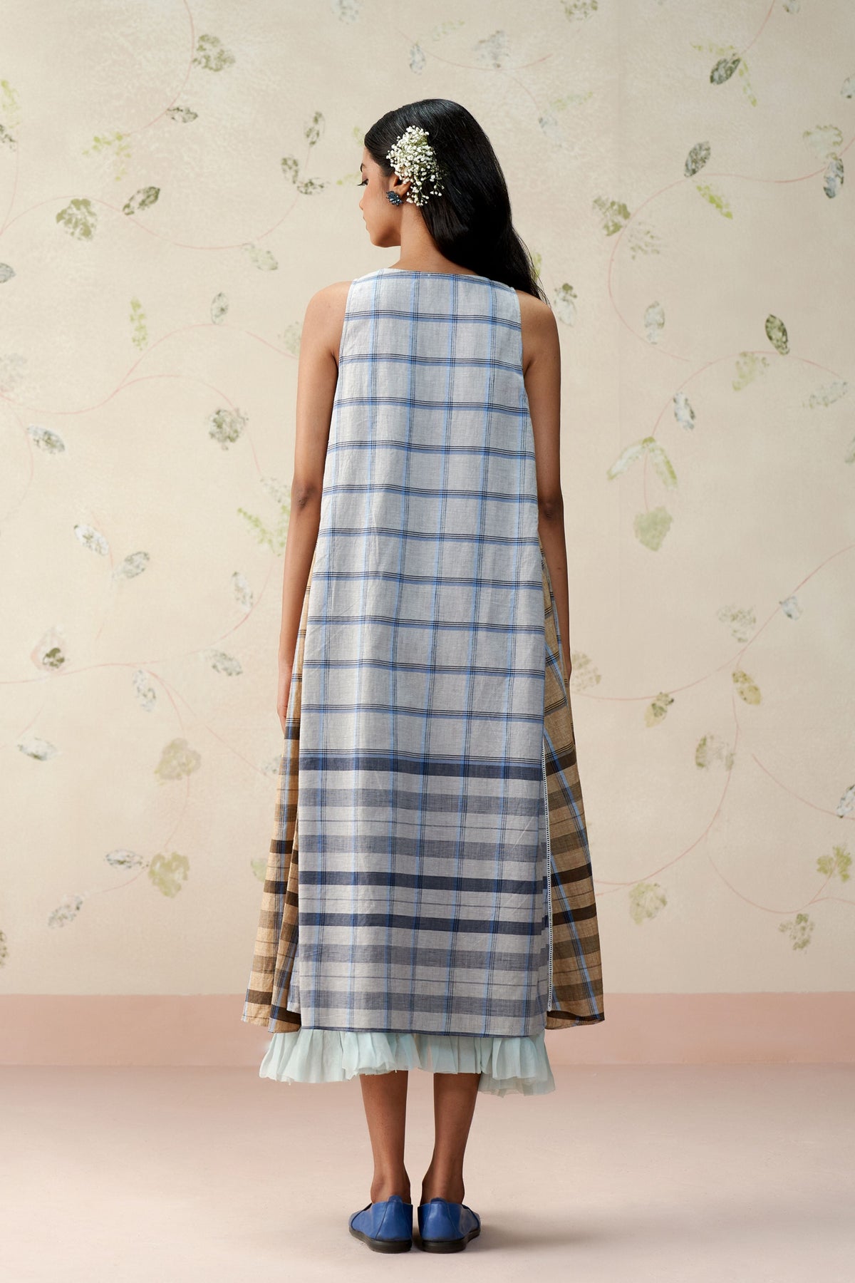 Oleander Check Woven Dress