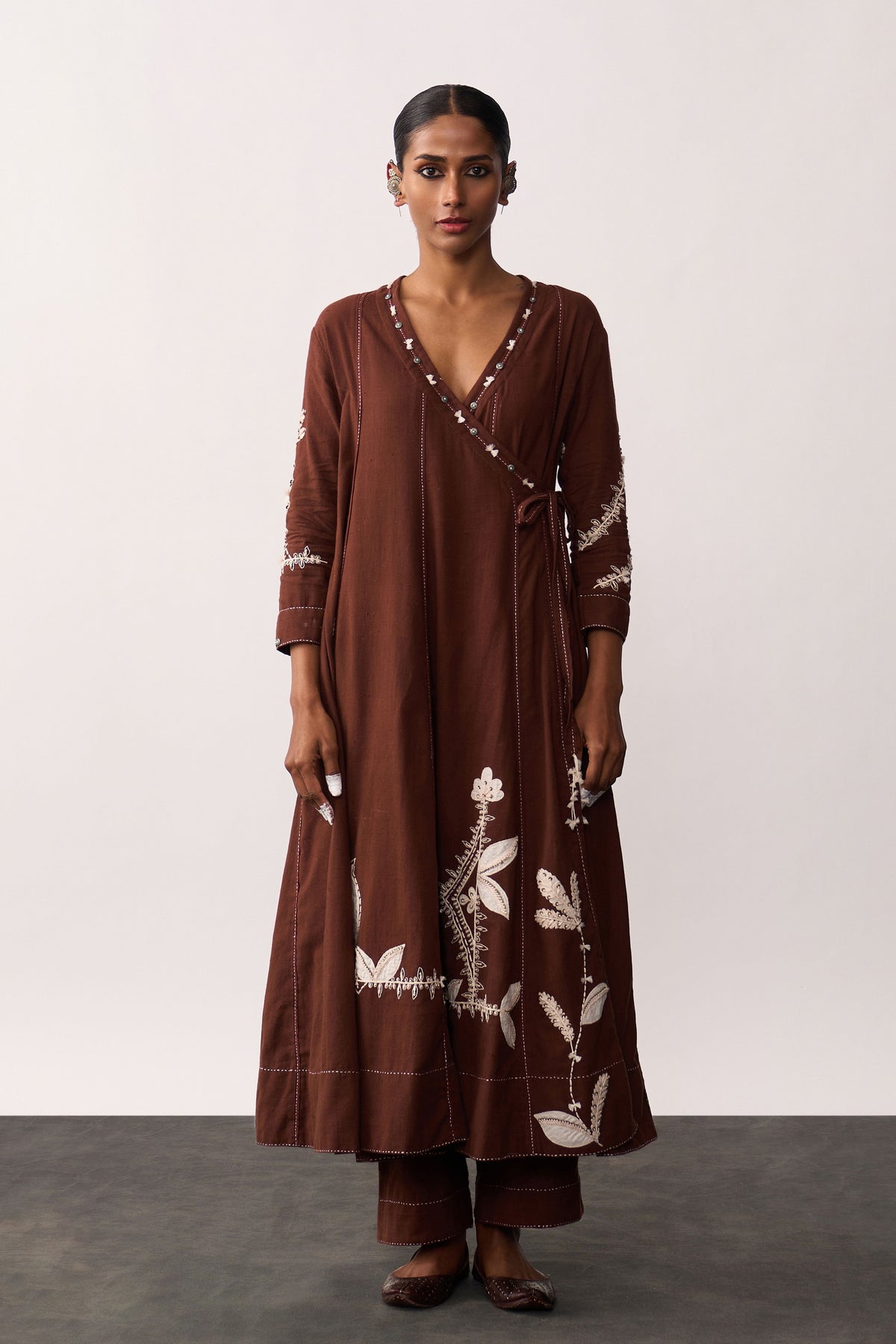 Hansa Brown Kurta With Pants